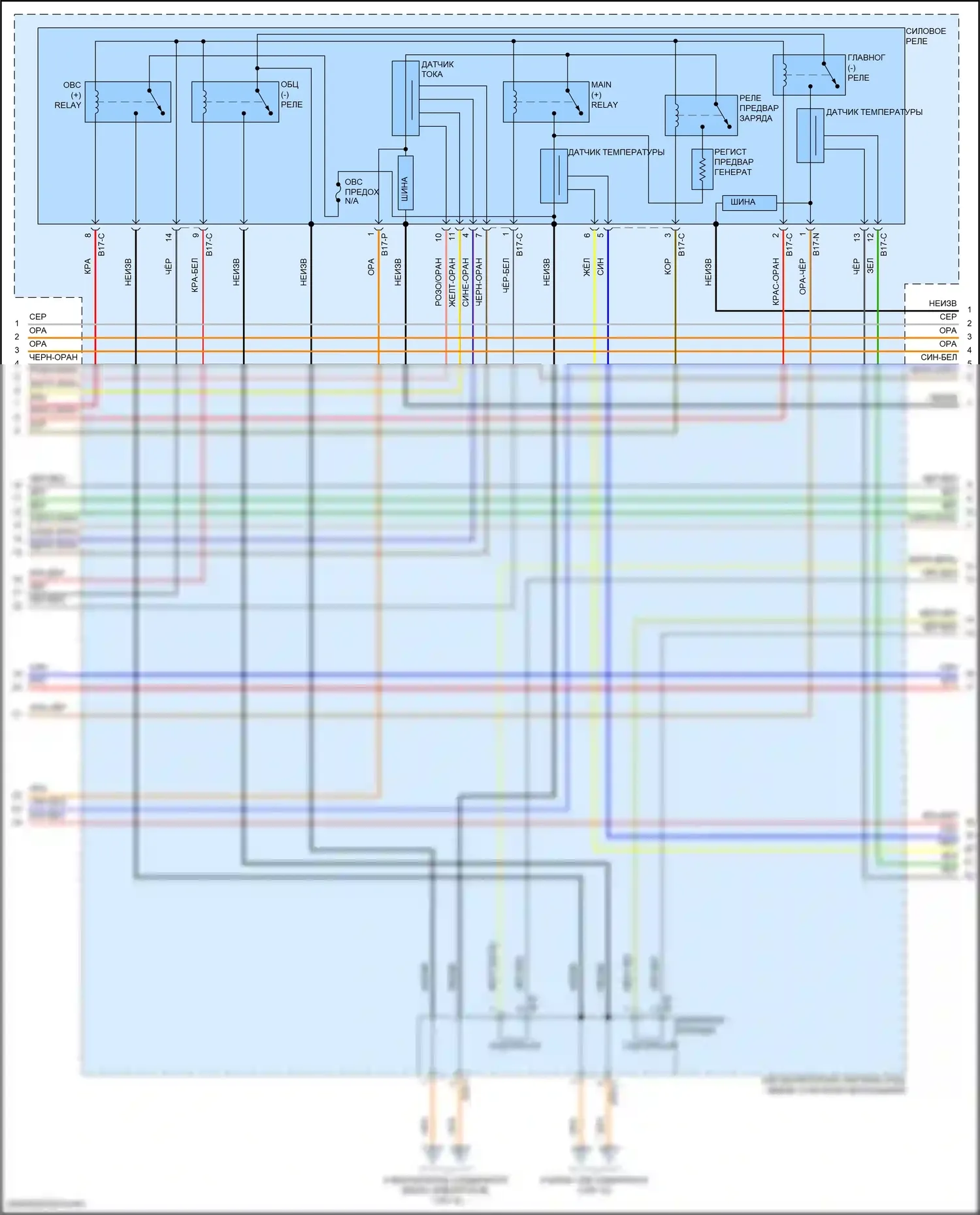 Sorento Kia IV рестайлинг (2023-2024): Электросхема двигателя 1.6l турбо подключаемый гибрид, гибридная электросхема управления (7 из 12) 