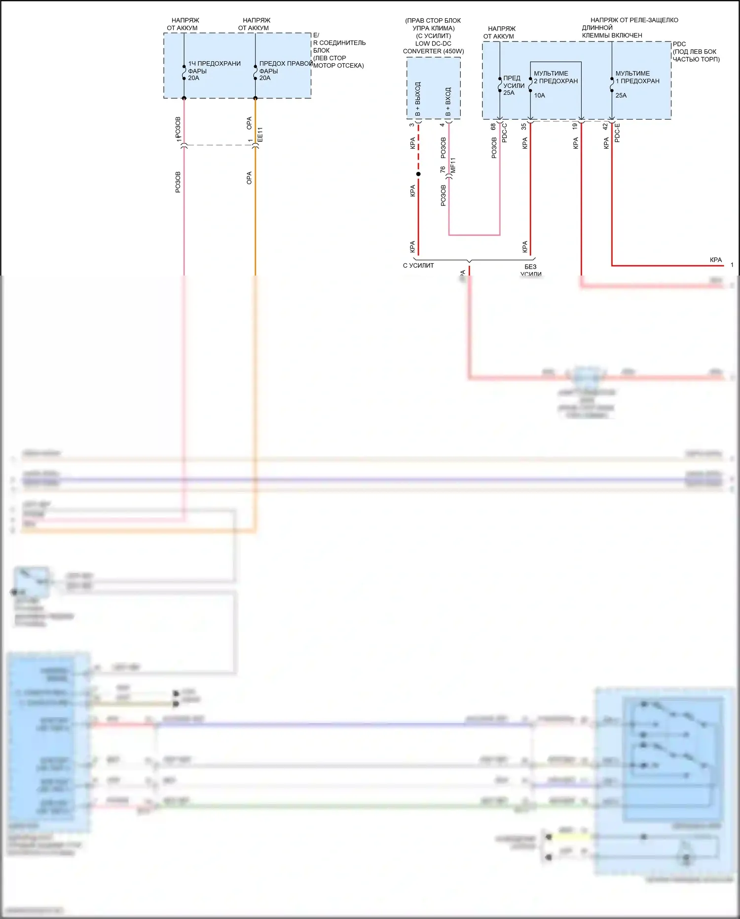 Sorento Kia IV рестайлинг (2023-2024): Электросхема фар, кроме гибридной (2 из 3) 