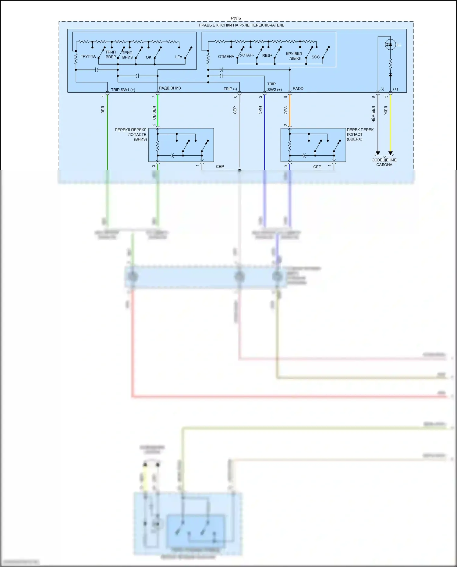 Sorento Kia IV рестайлинг (2023-2024): 2.5l, электросхема соединений автоматической коробки передач (2 из 3) 