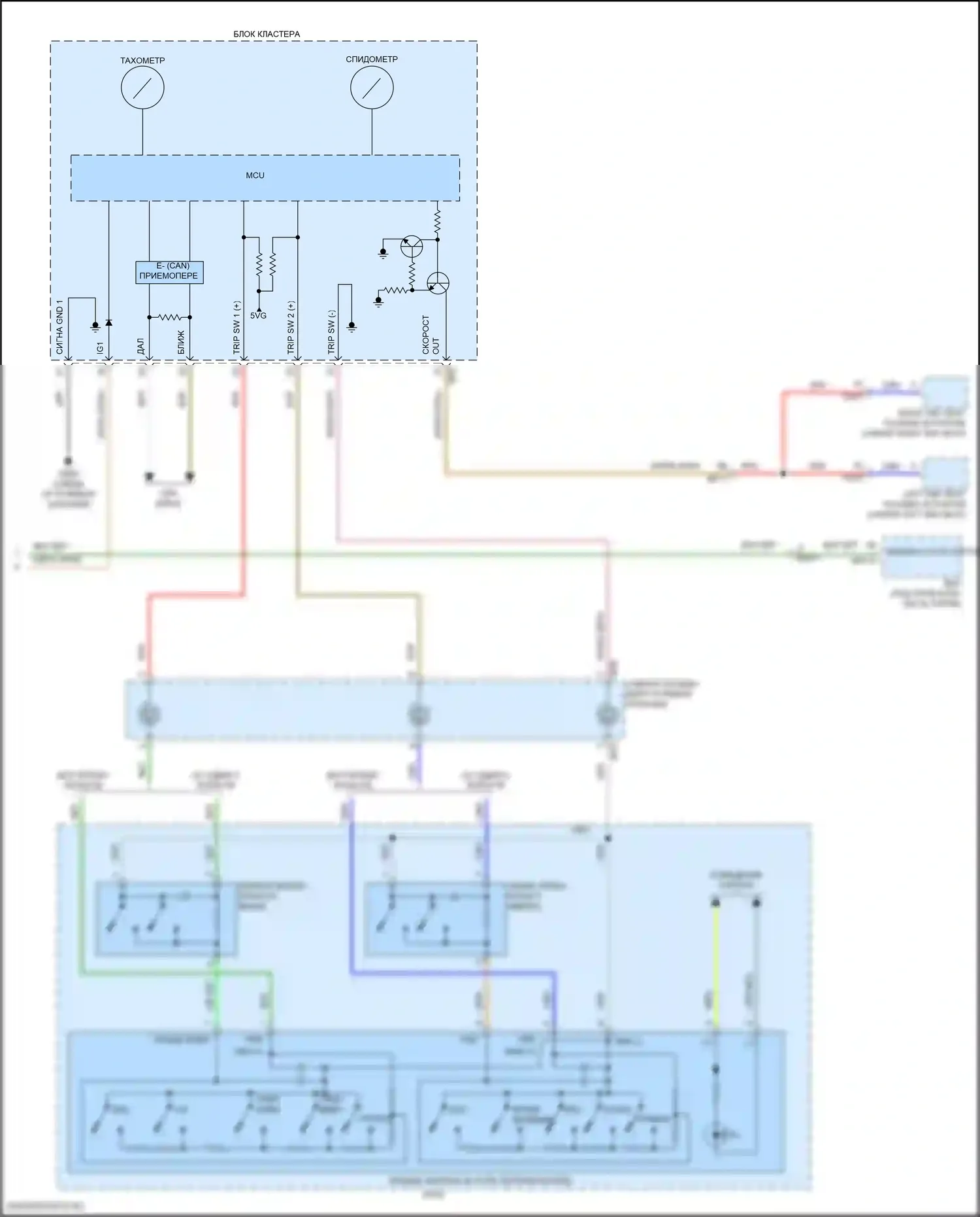 Sorento Kia IV рестайлинг (2023-2024): Электросхема круиз-контроля, кроме гибридного (3 из 3) 