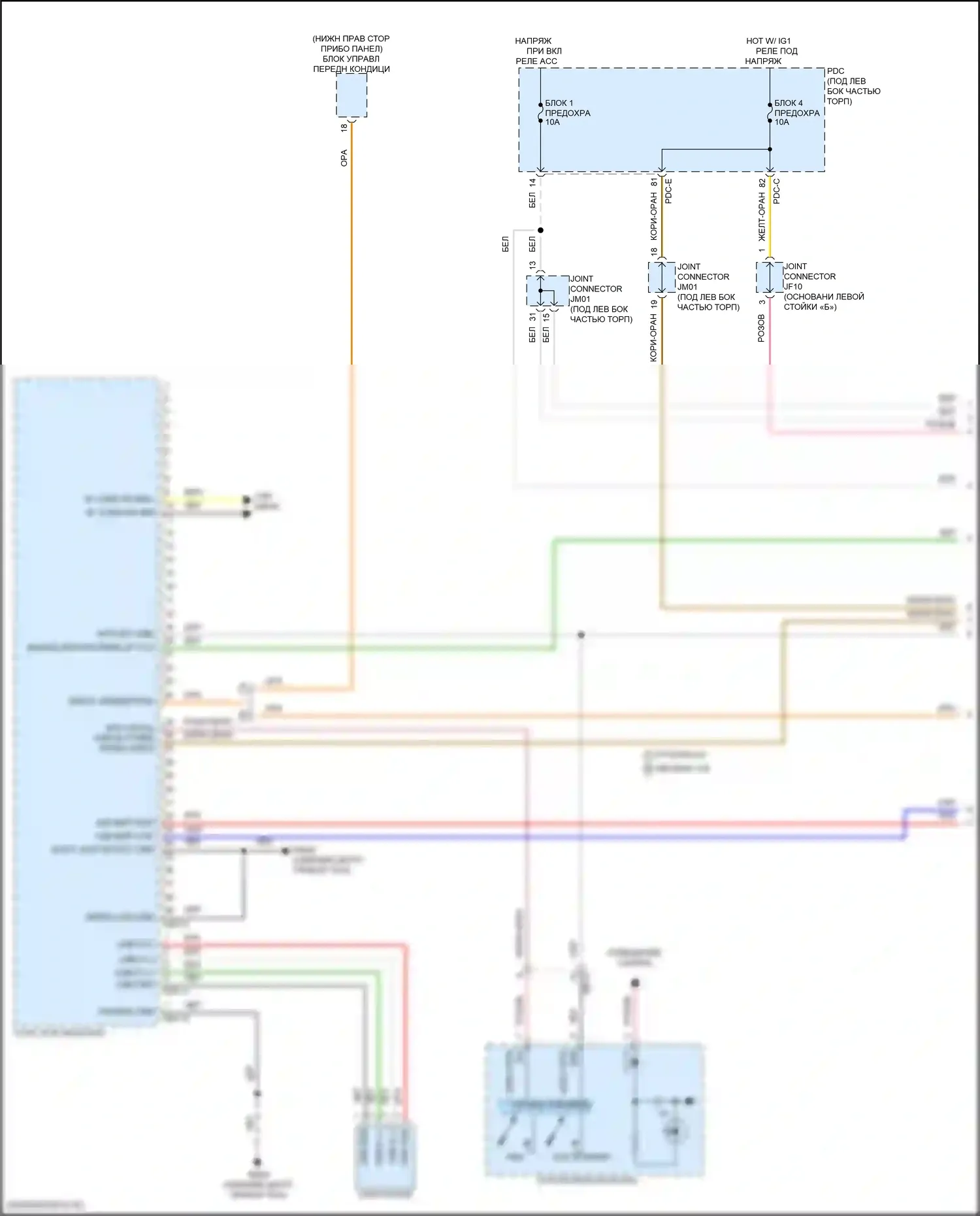 Sorento Kia IV рестайлинг (2023-2024): Электросхема магнитолы, кроме гибридной с усилителем (1 из 6) 