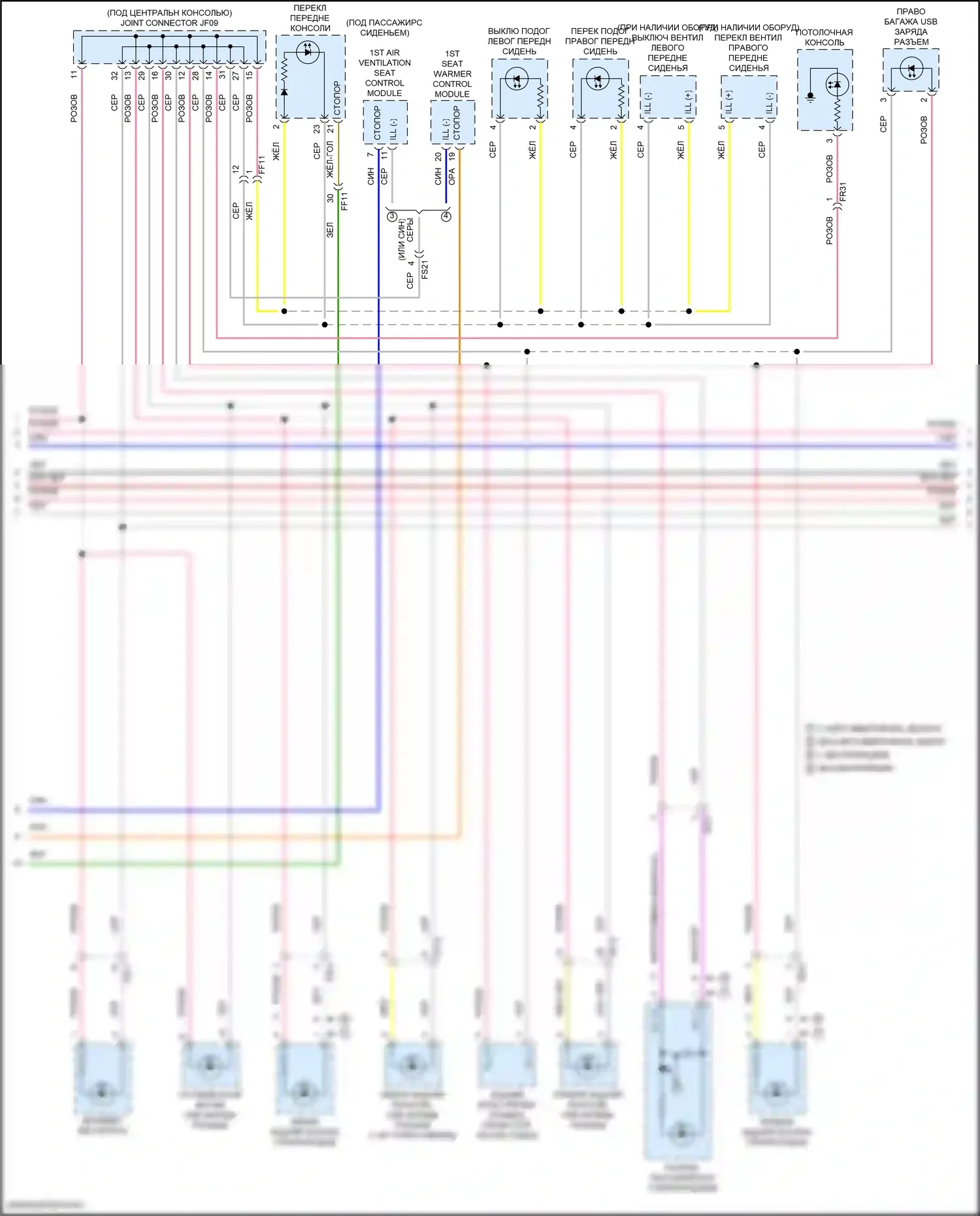 Sorento Kia IV рестайлинг (2023-2024): Электросхема подсветки приборов, гибридная (2 из 3) 