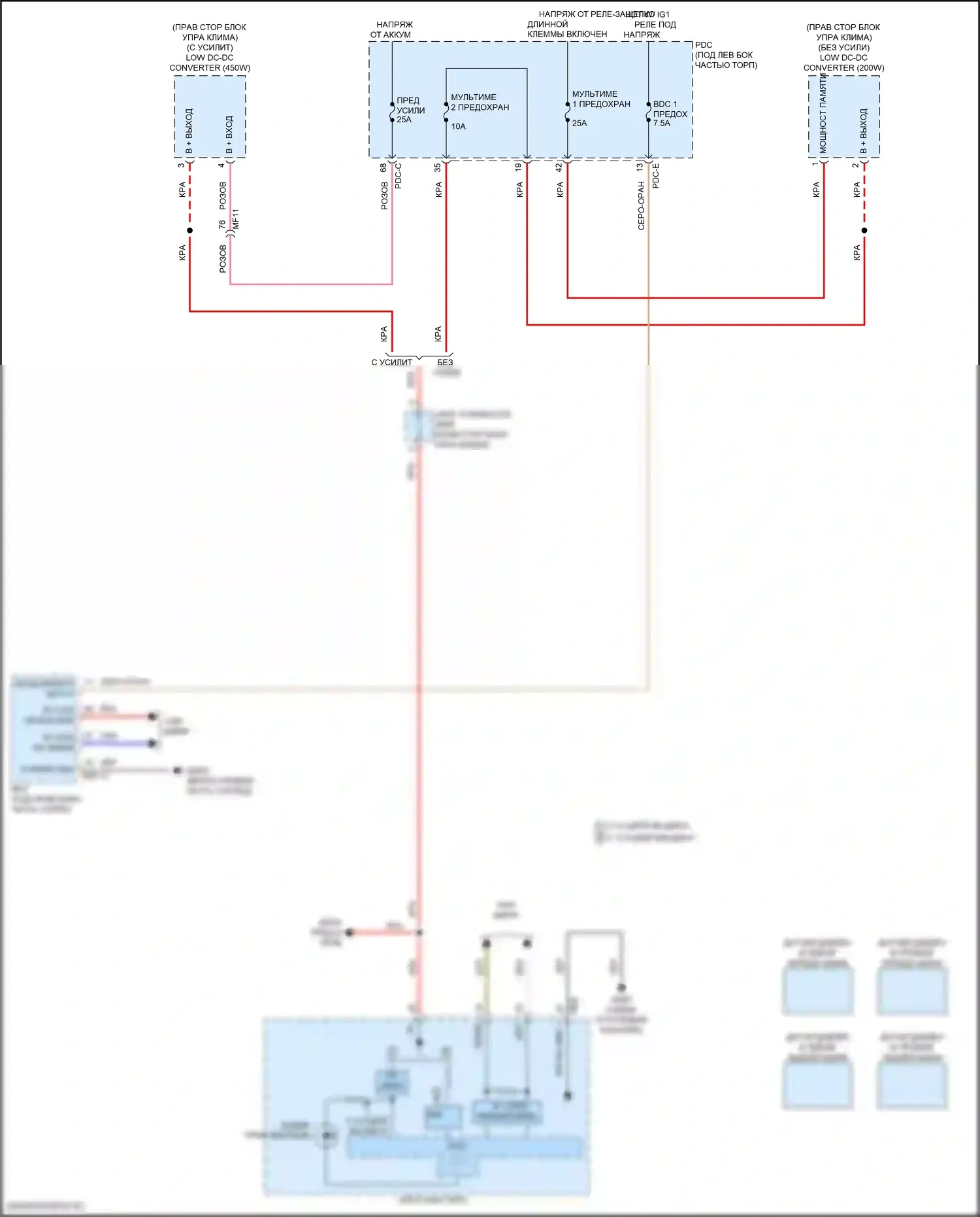 Sorento Kia IV рестайлинг (2023-2024): Электросхема контроля давления в шинах, кроме гибридной 
