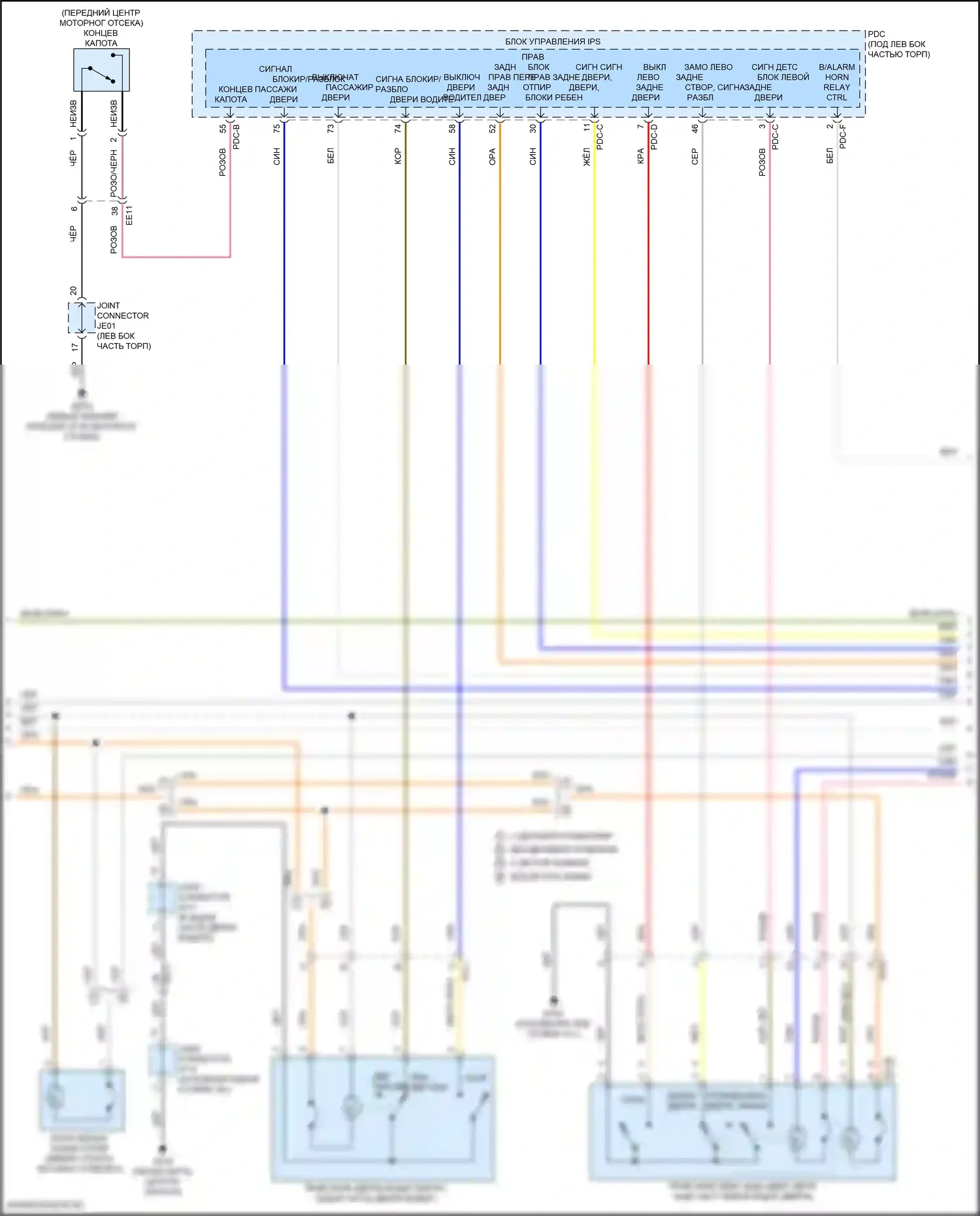 Sorento Kia IV рестайлинг (2023-2024): Электросхема с защитой от взлома, за исключением гибридной (2 из 4) 