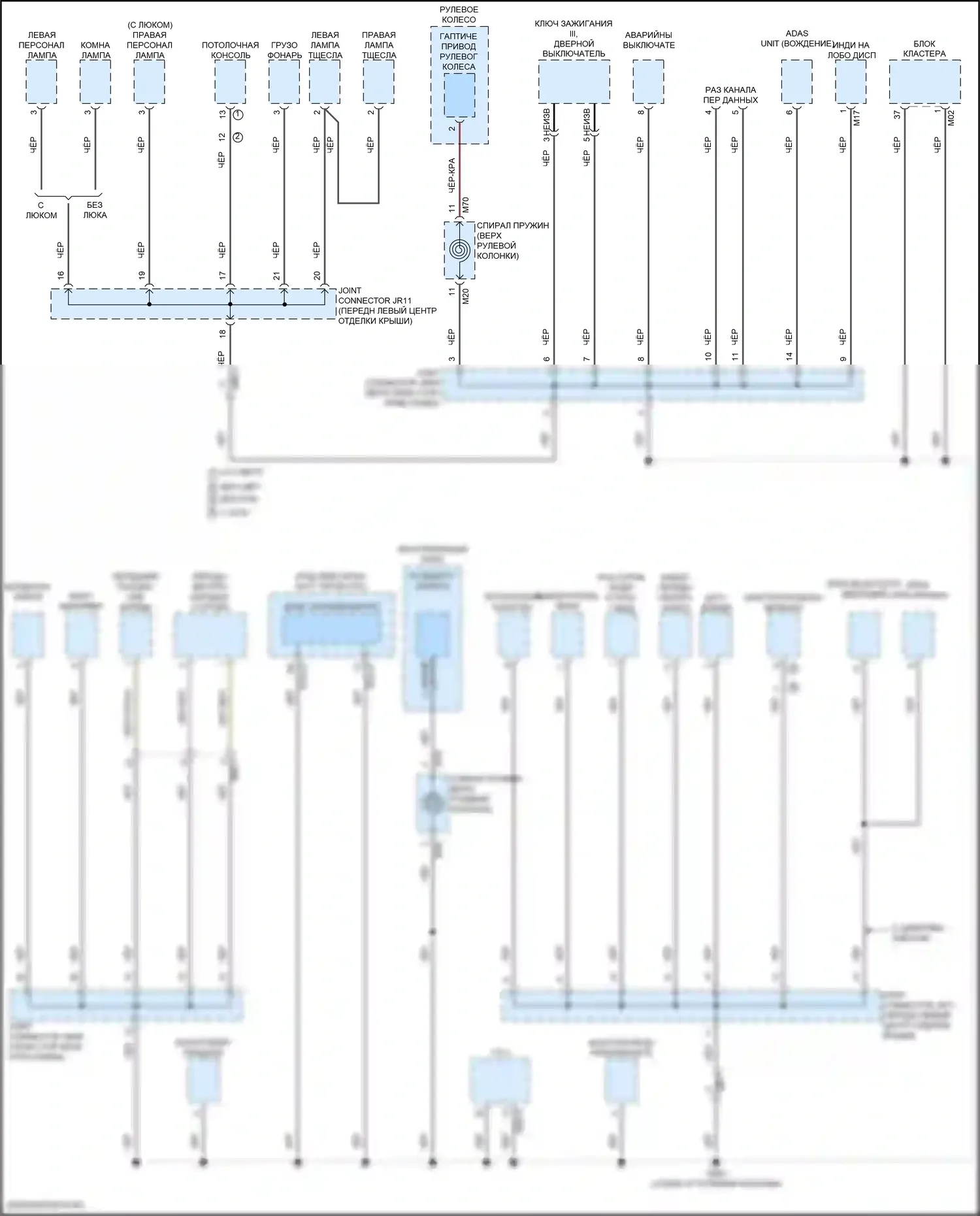 Sorento Kia IV рестайлинг (2023-2024): Электросхема разводки массы, кроме гибридной (1 из 8) 