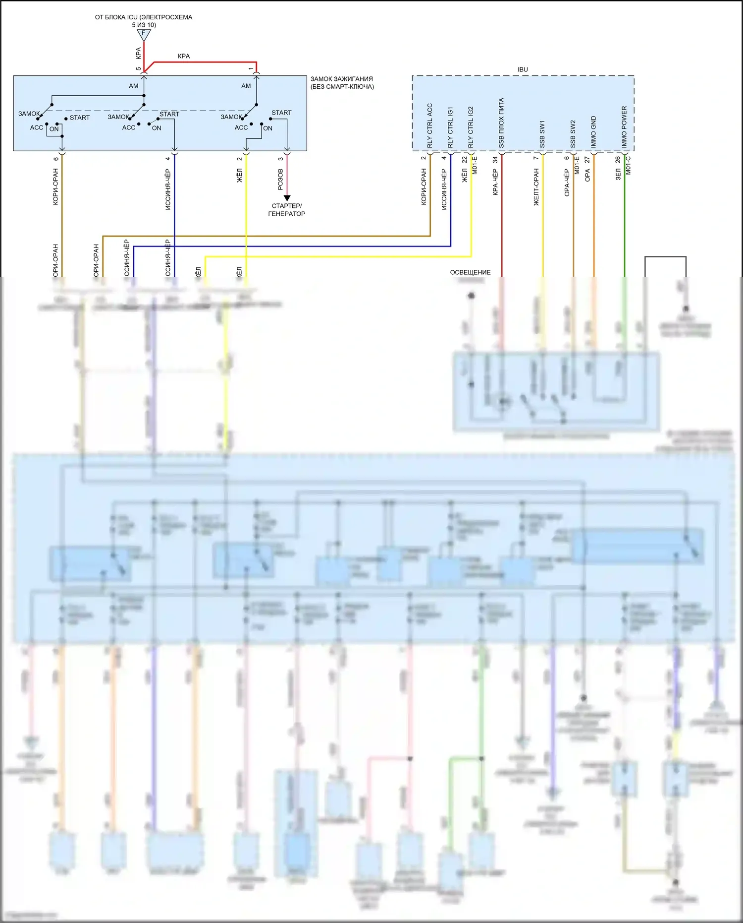 Sorento Kia IV (2020-2024): Электросхема блока предохранителей реле, гибридного (2 из 10) 