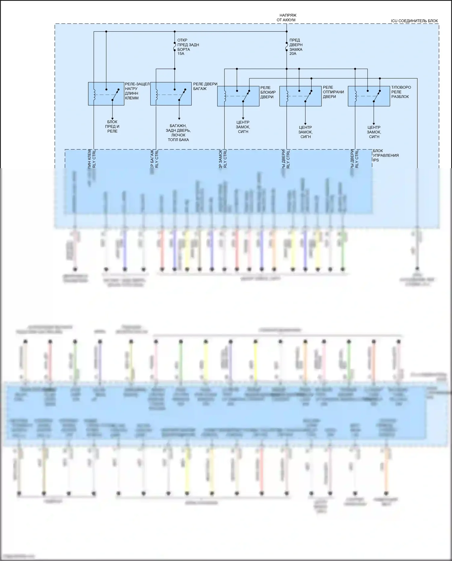 Sorento Kia IV (2020-2024): Электросхема блока управления ips (1 из 2) 