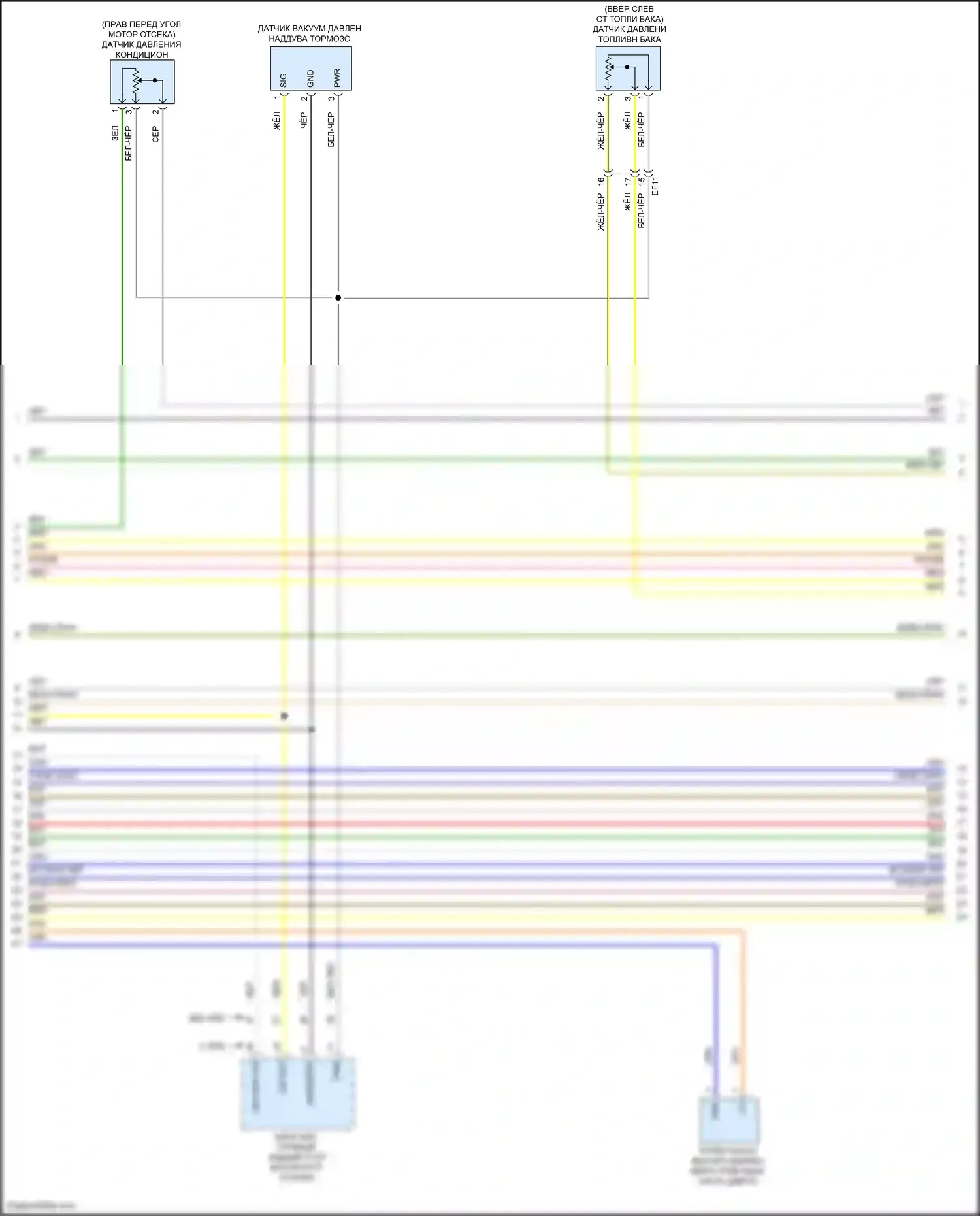 Sorento Kia IV (2020-2024): Электросхема двигатель 2.5л турбо, электросхема органов управления двигателем (6 из 8) 