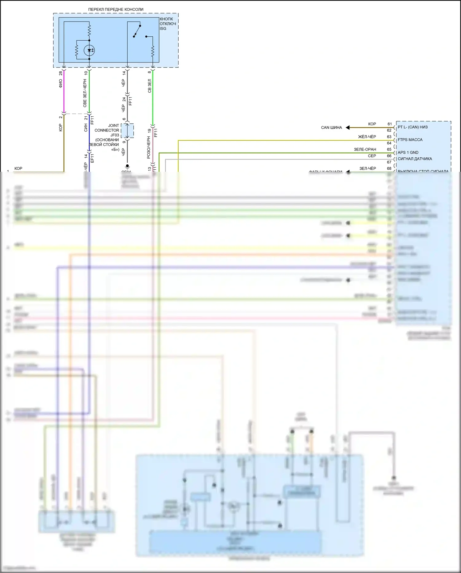 Sorento Kia IV (2020-2024): Электросхема двигатель 2.5л турбо, электросхема органов управления двигателем (8 из 8) 