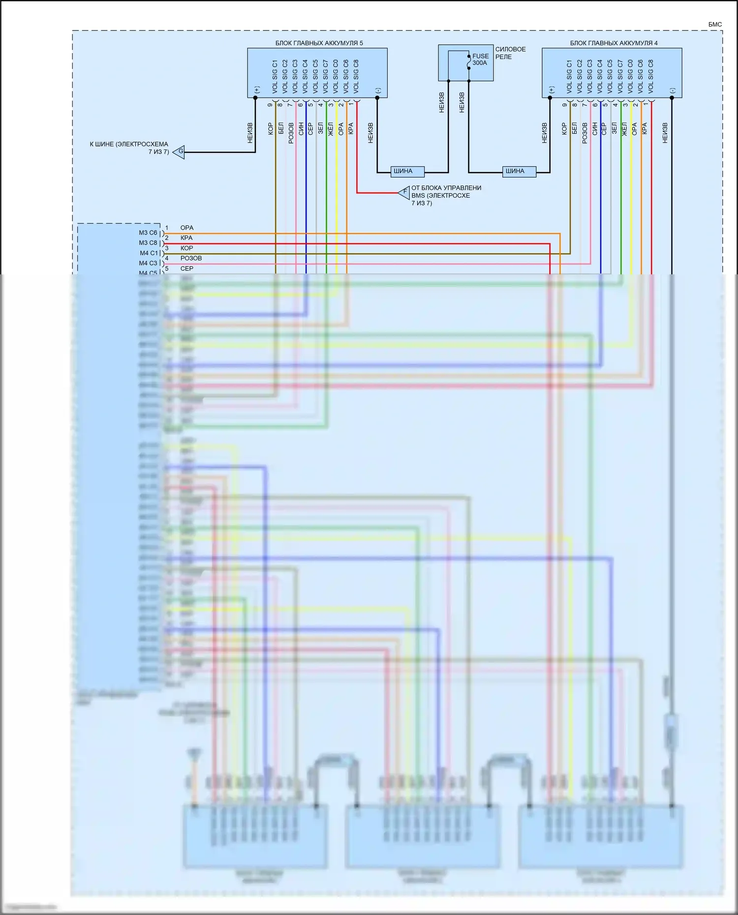 Sorento Kia IV (2020-2024): Электросхема двигателя 1.6л турбо гибрид, электросхема управления гибридом (6 из 7) 