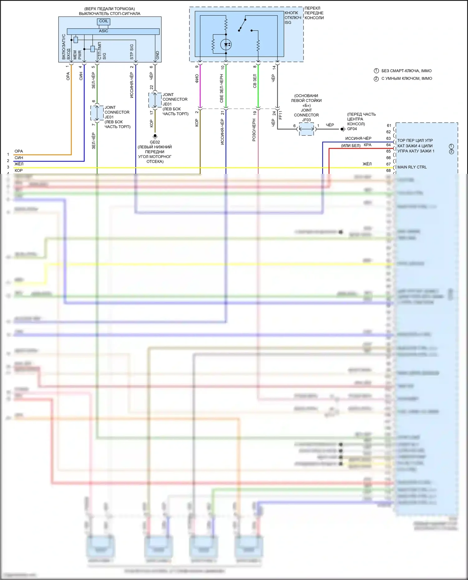 Sorento Kia IV (2020-2024): Электросхема двигателя 2.5l, электросхема органов управления двигателем (8 из 8) 