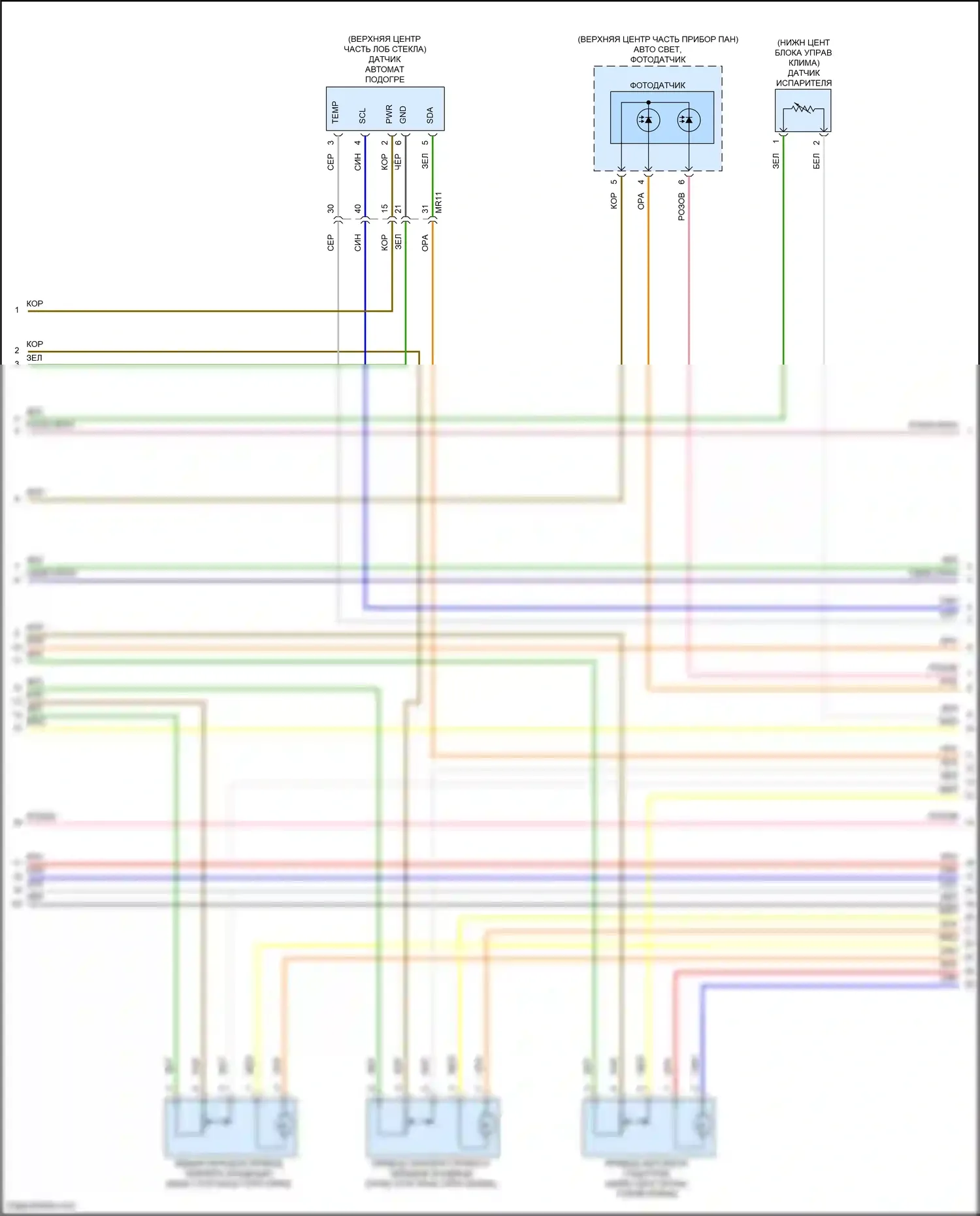 Sorento Kia IV (2020-2024): Электросхема климат контроля, кроме гибридного (3 из 5) 