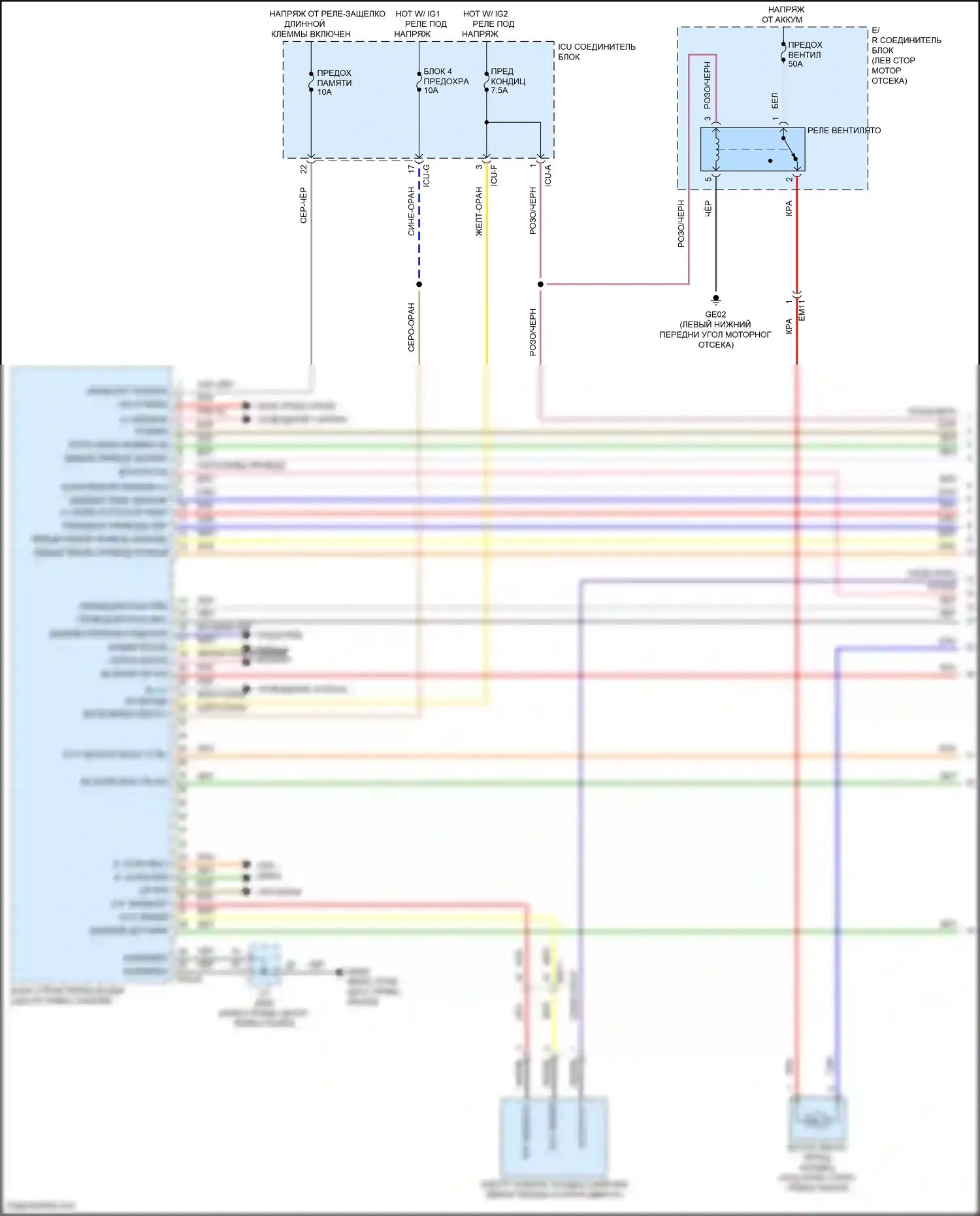 Sorento Kia IV (2020-2024): Электросхема ручного кондиционера (1 из 4) 