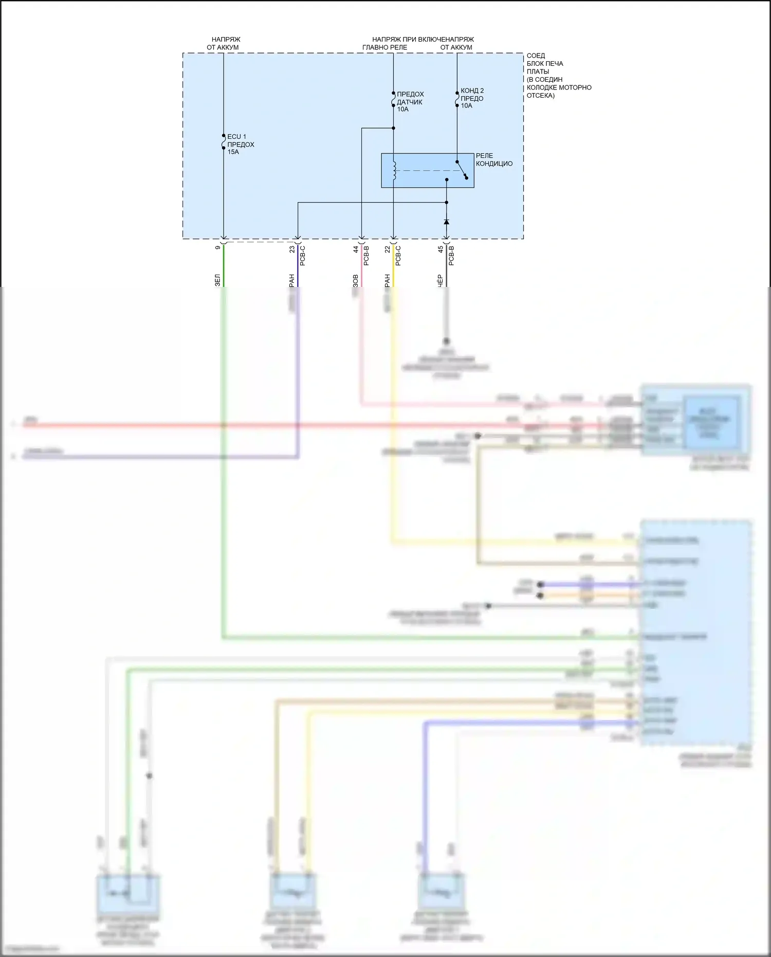 Sorento Kia IV (2020-2024): Электросхема ручного кондиционера (4 из 4) 