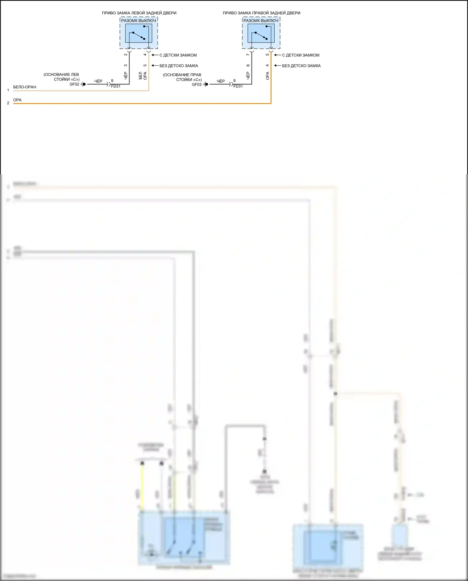 Sorento Kia IV (2020-2024): Электросхема приборной панели, за исключением гибридной с 12,3-дюймовым жк-дисплеем (3 из 3) 