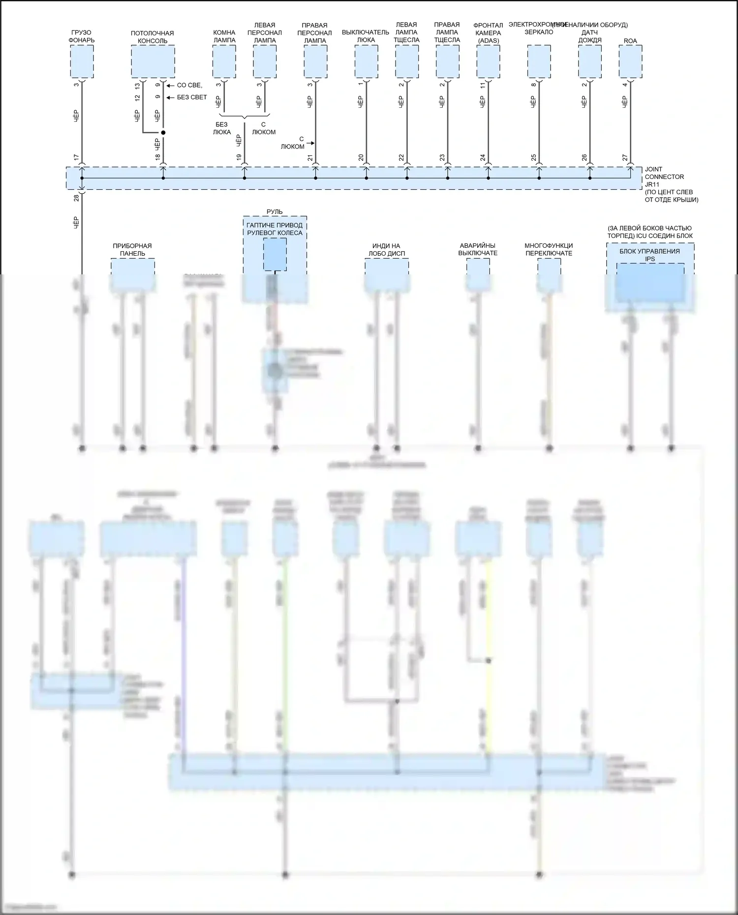 Sorento Kia IV (2020-2024): Электросхема разводки массы, гибридная (2 из 7) 