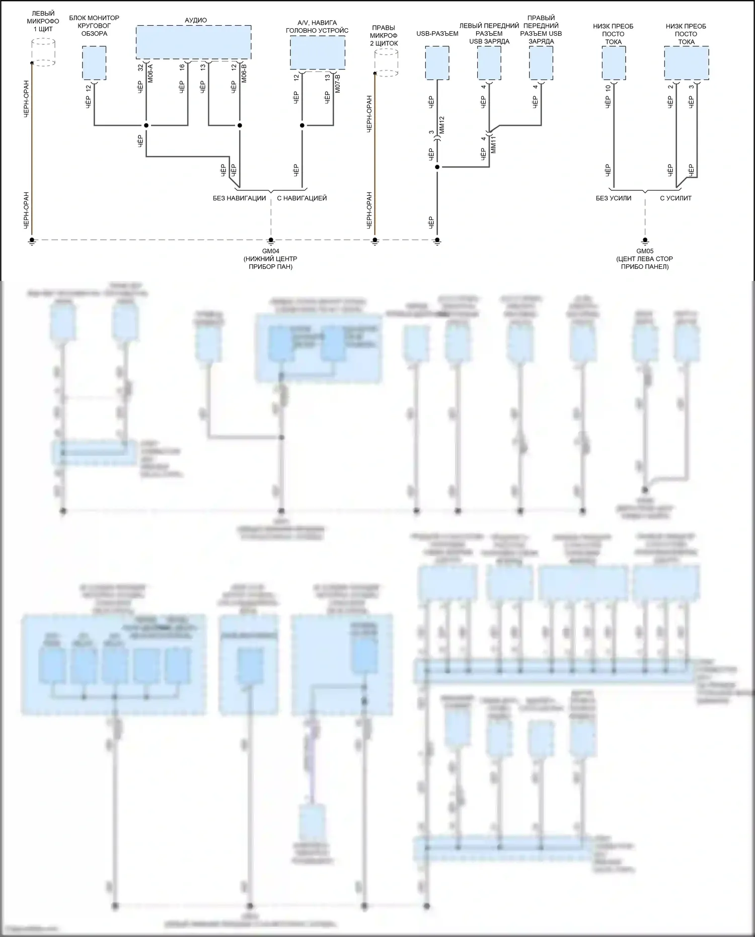 Sorento Kia IV (2020-2024): Электросхема разводки массы, кроме гибридной (2 из 6) 