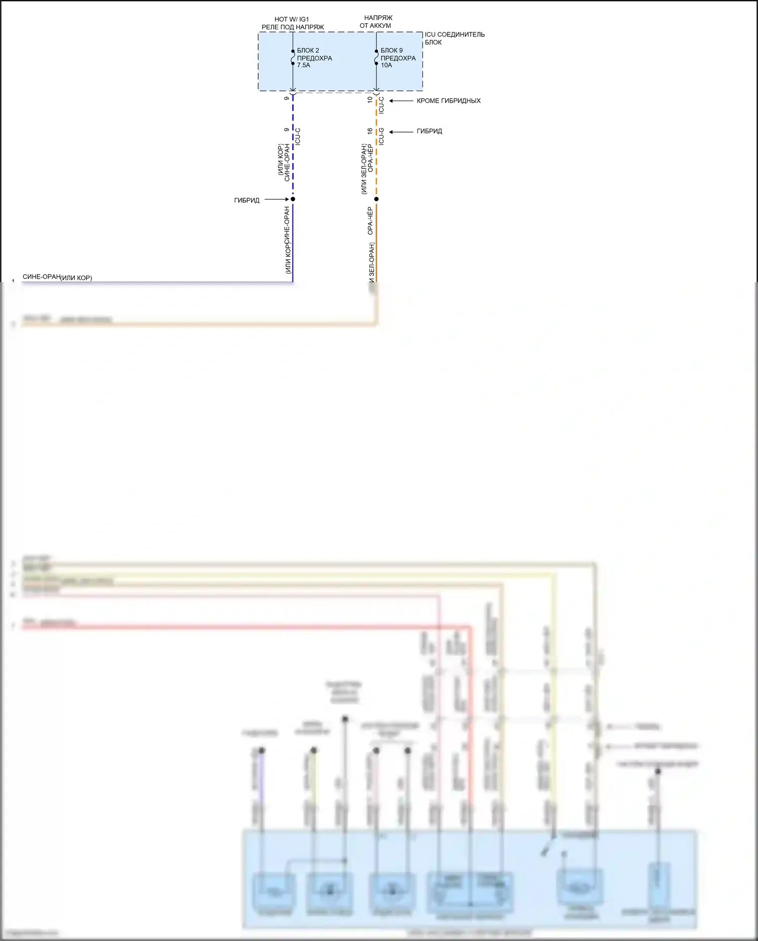 Sorento Kia IV (2020-2024): Управление зеркалами заднего вида электросхема (2 из 2) 