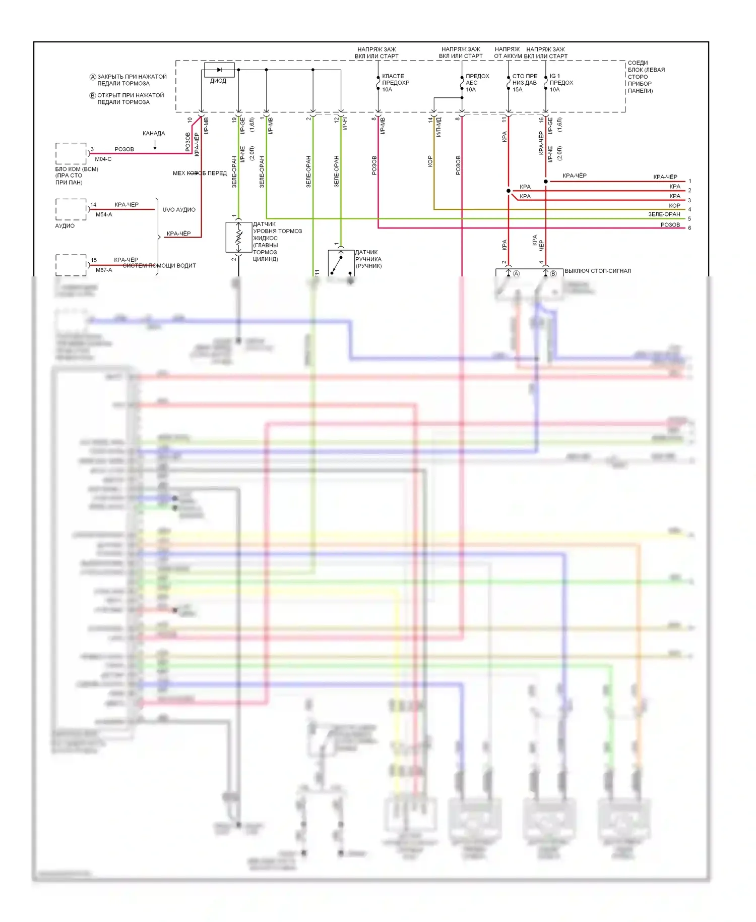 Soul Kia I рестайлинг (2011-2014): Антиблокировочная система abs электросхема (1 из 2) 