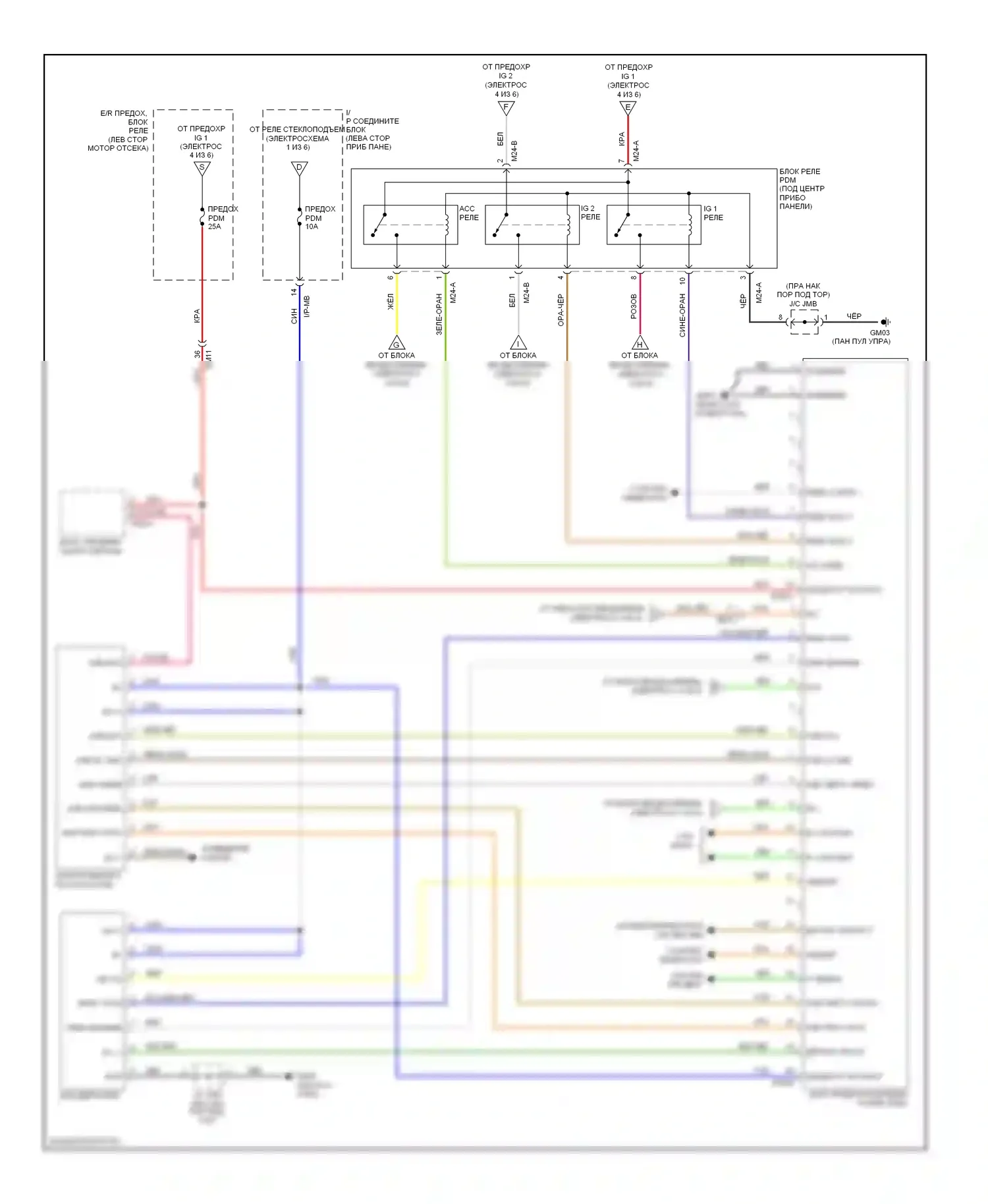 Soul Kia I рестайлинг (2011-2014): Электросхема блока предохранителей реле (6 из 6) 