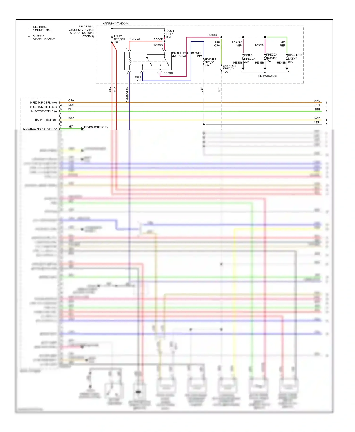 Soul Kia I рестайлинг (2011-2014): Электросхема двигателя 1.6l, электросхема управления mfi, ручной коробки передач (1 из 5) 