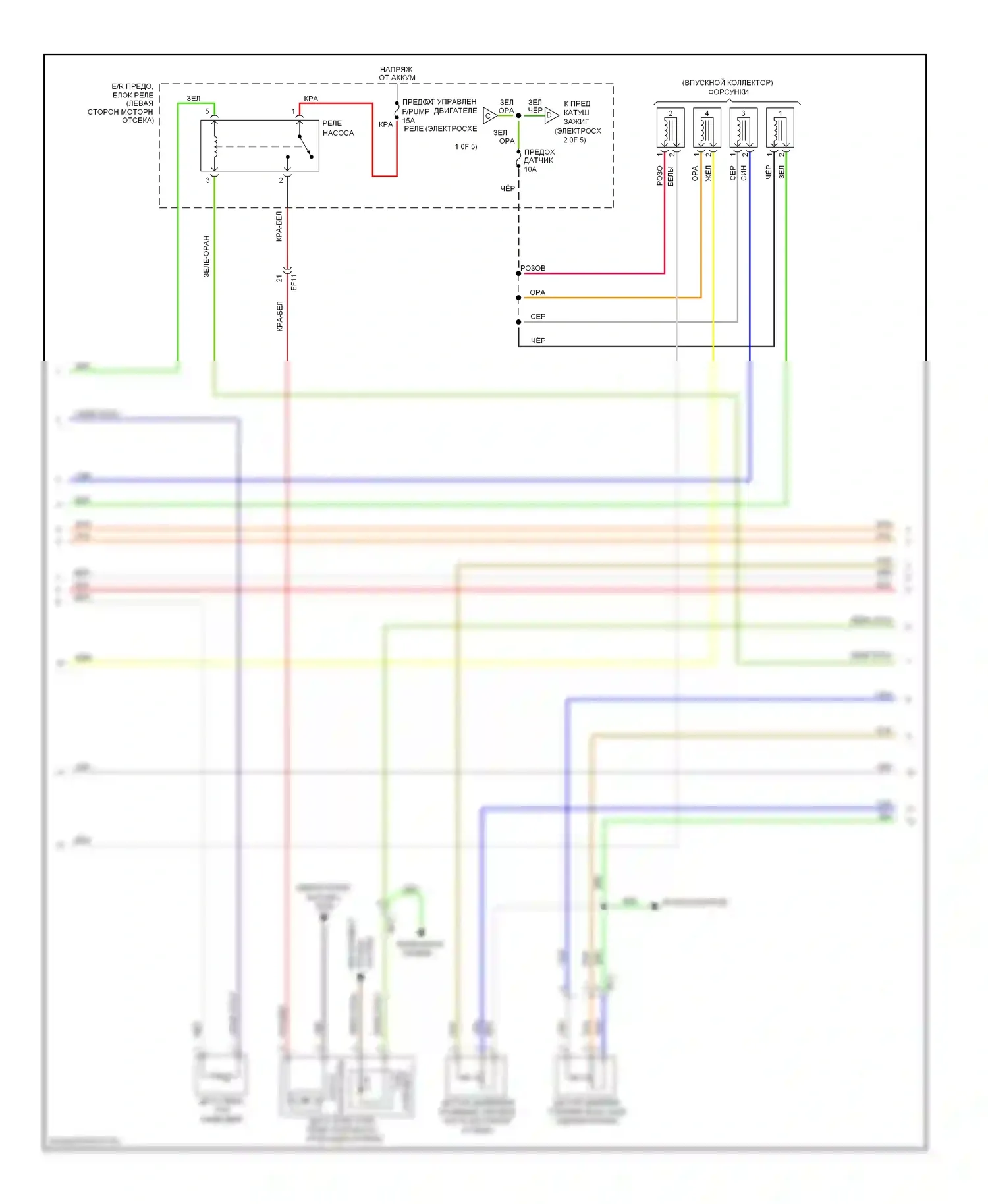 Soul Kia I рестайлинг (2011-2014): Электросхема двигателя 2.0l, электросхема управления mfi, ручной коробки передач (3 из 5) 