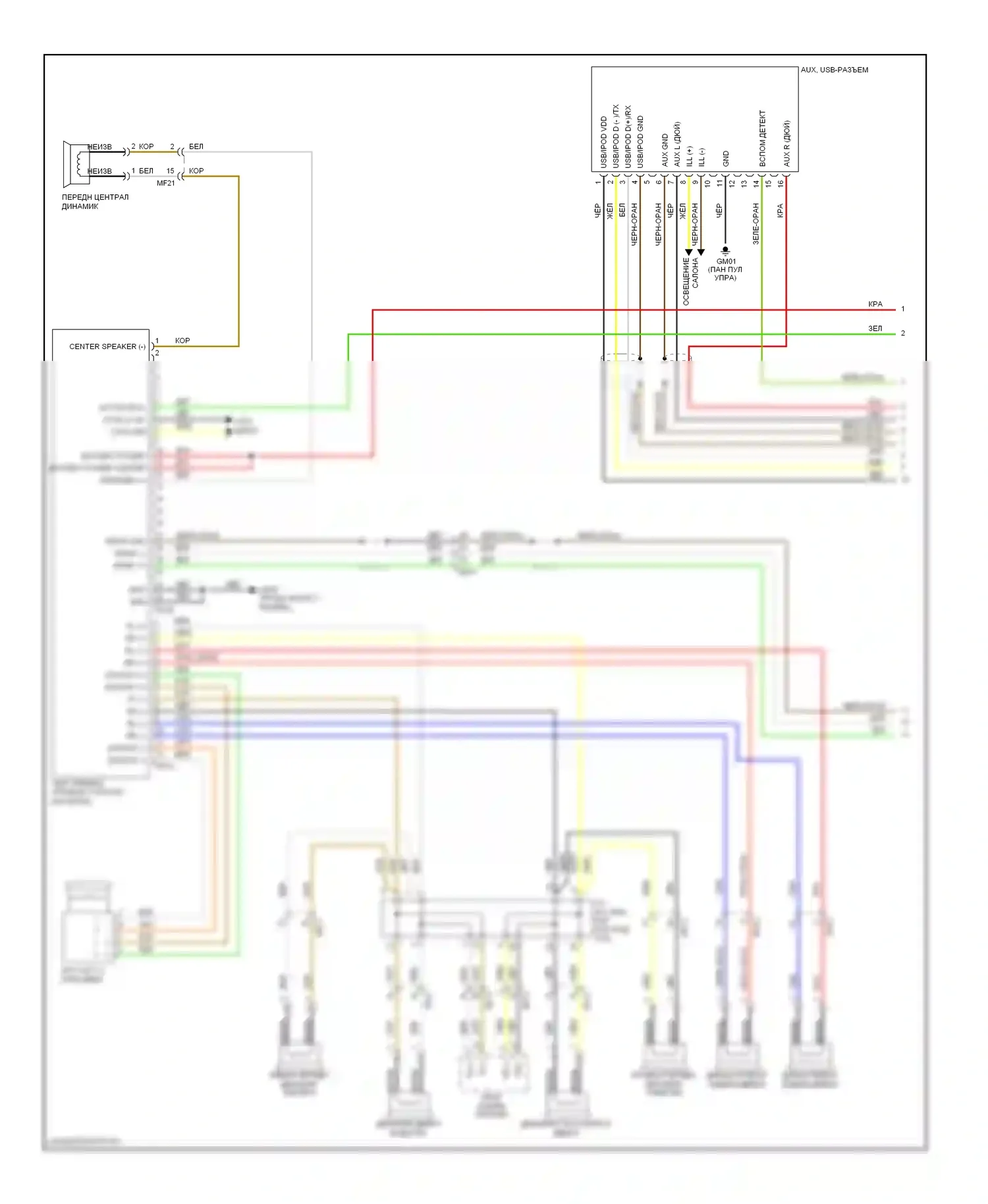 Soul Kia I рестайлинг (2011-2014): Стандартная аудиосхема, без навигации, с усилителем премиум-класса, без изг (1 из 2) 