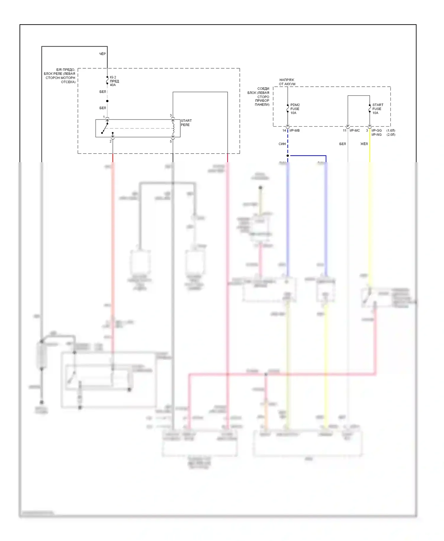 Soul Kia I рестайлинг (2011-2014): 2.0l, электросхема стартера, с интеллектуальным ключом и, с изг. 