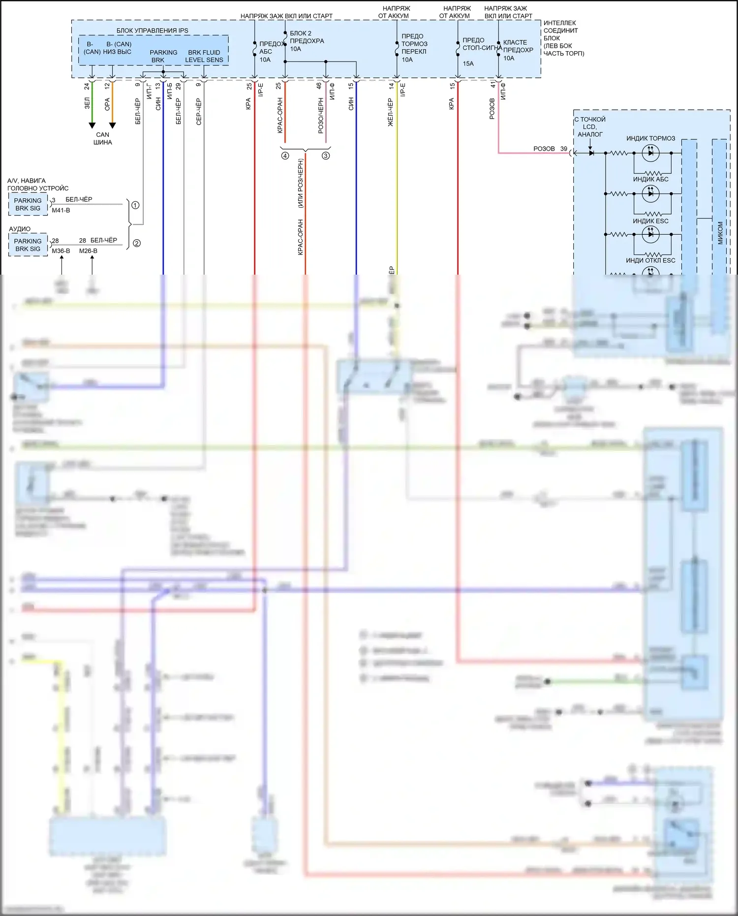 Soul Kia II рестайлинг (2016-2019): Антиблокировочная система abs электросхема (2 из 2) 