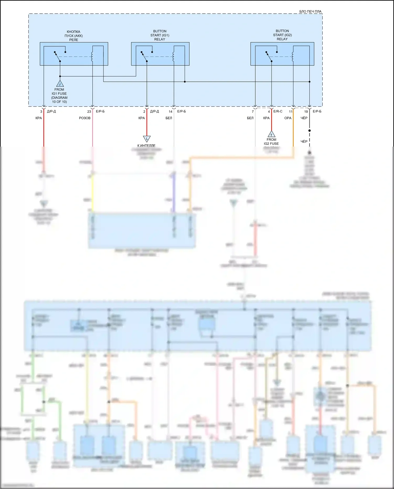 Soul Kia II рестайлинг (2016-2019): Электросхема блока предохранителей реле (5 из 10) 