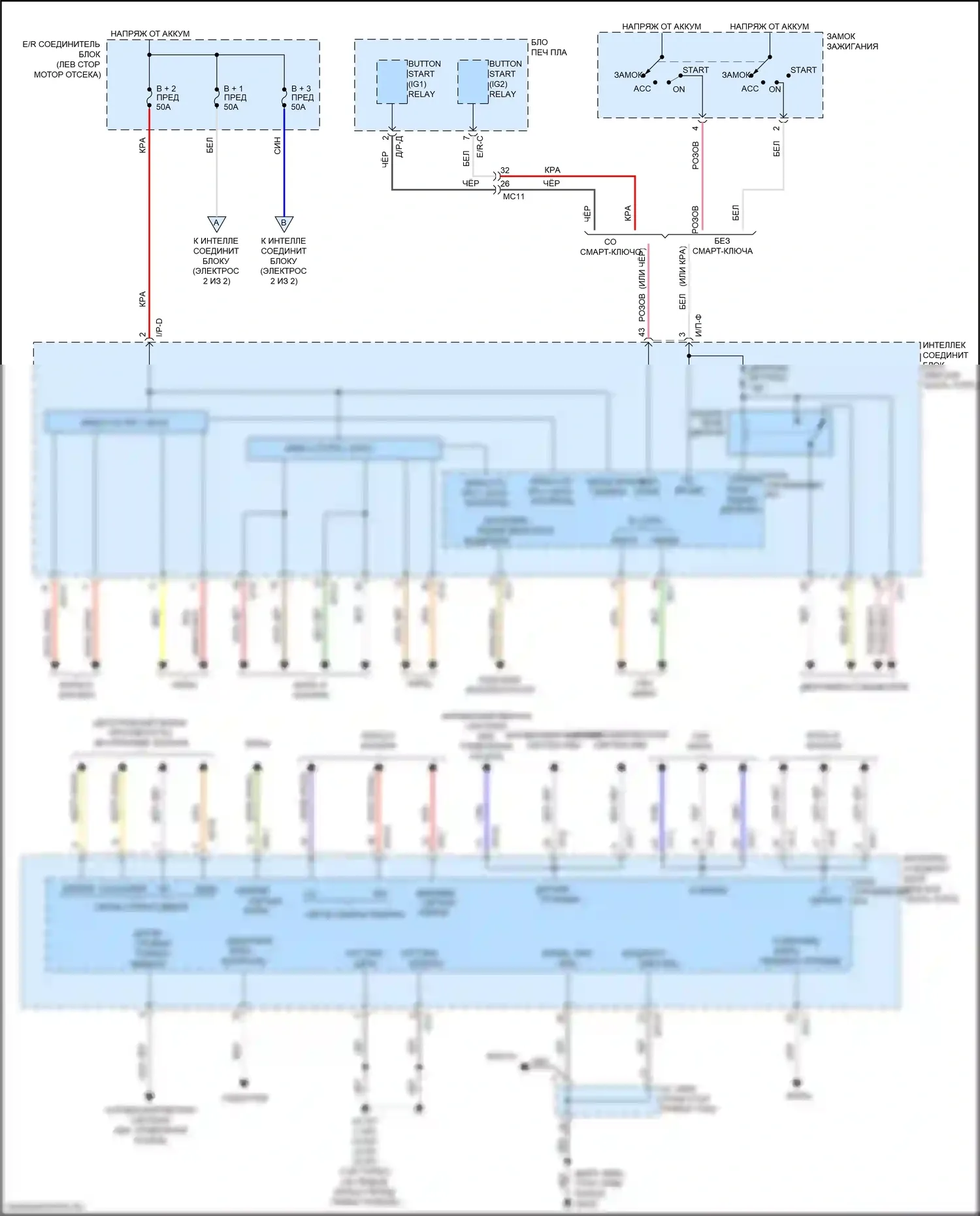 Soul Kia II рестайлинг (2016-2019): Электросхема блока управления ips (1 из 2) 