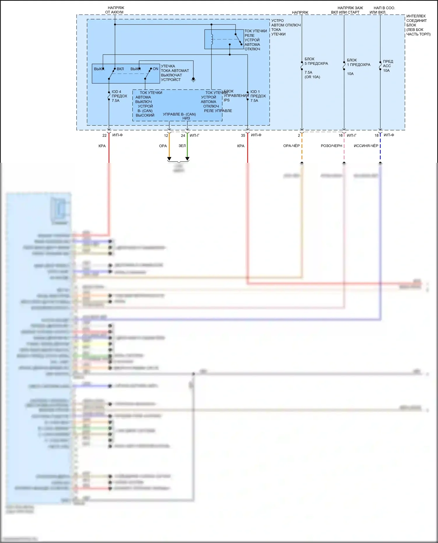 Soul Kia II рестайлинг (2016-2019): Электросхема управления кузовом (1 из 2) 