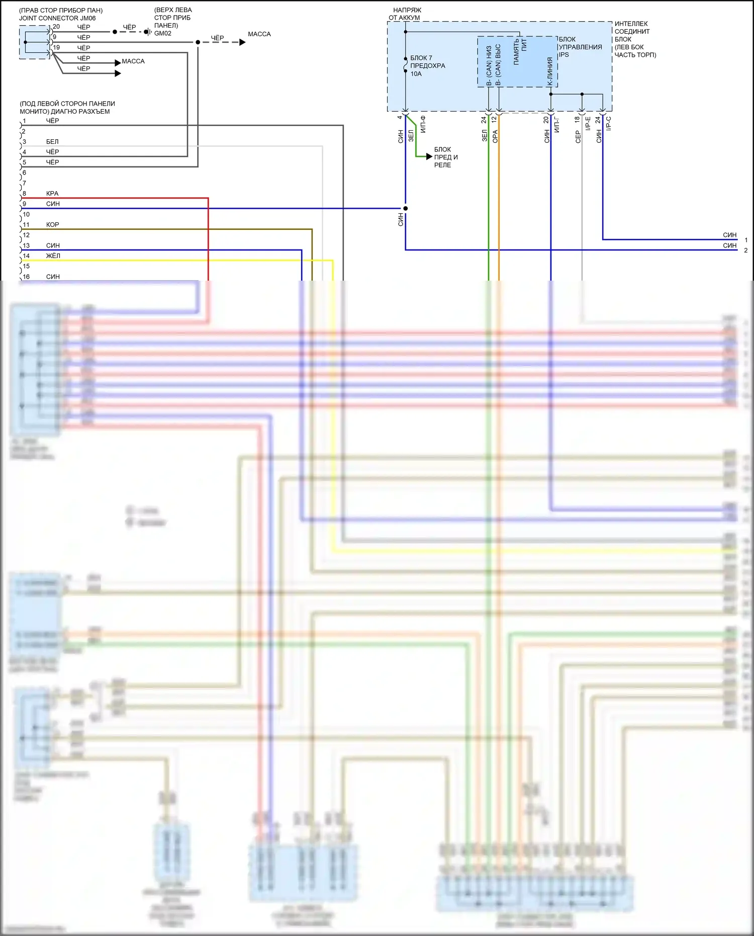 Soul Kia II рестайлинг (2016-2019): Can шина электросхема (1 из 4) 