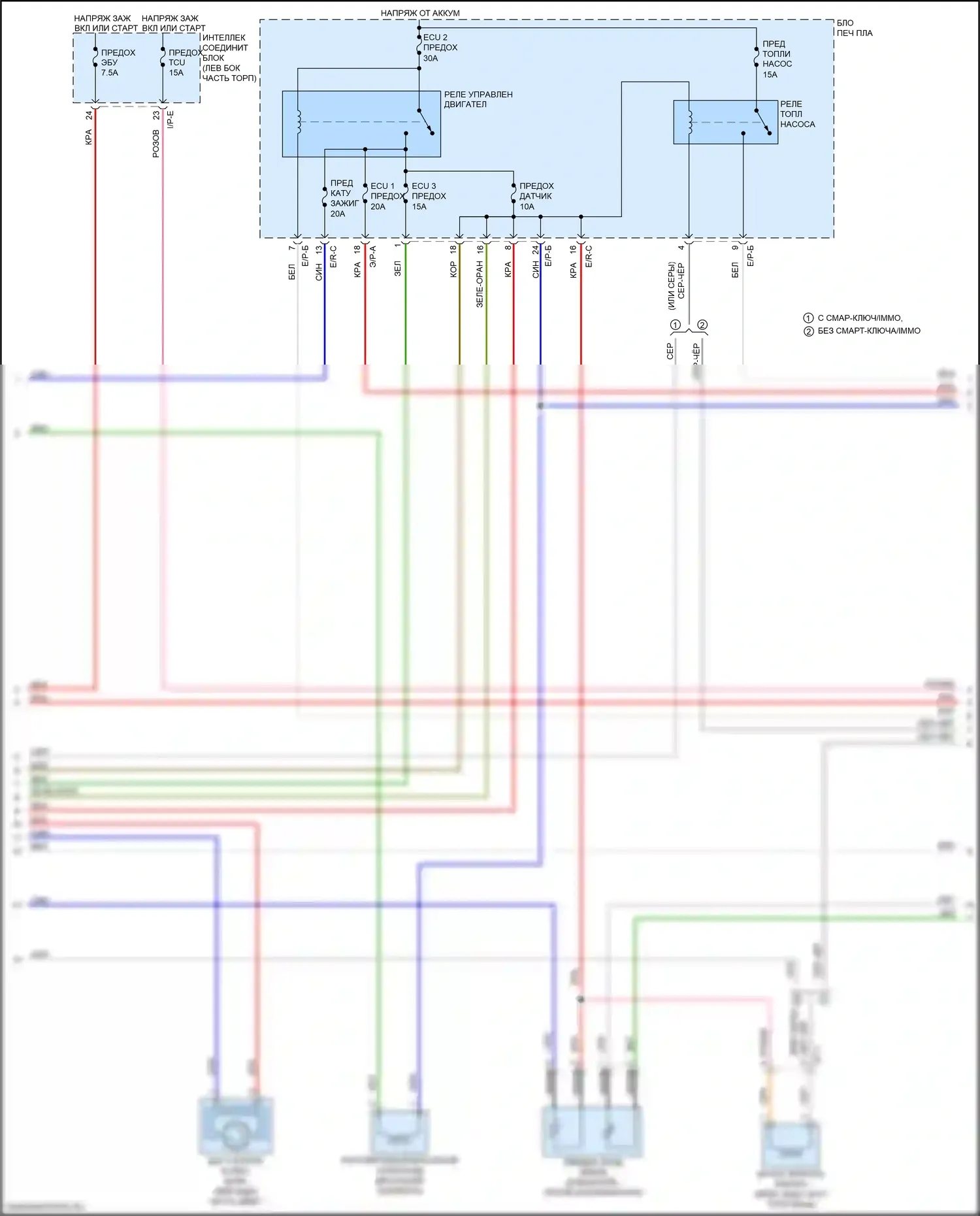 Soul Kia II рестайлинг (2016-2019): Электросхема двигателя 1.6л, автомат коробки передач (2 из 7) 