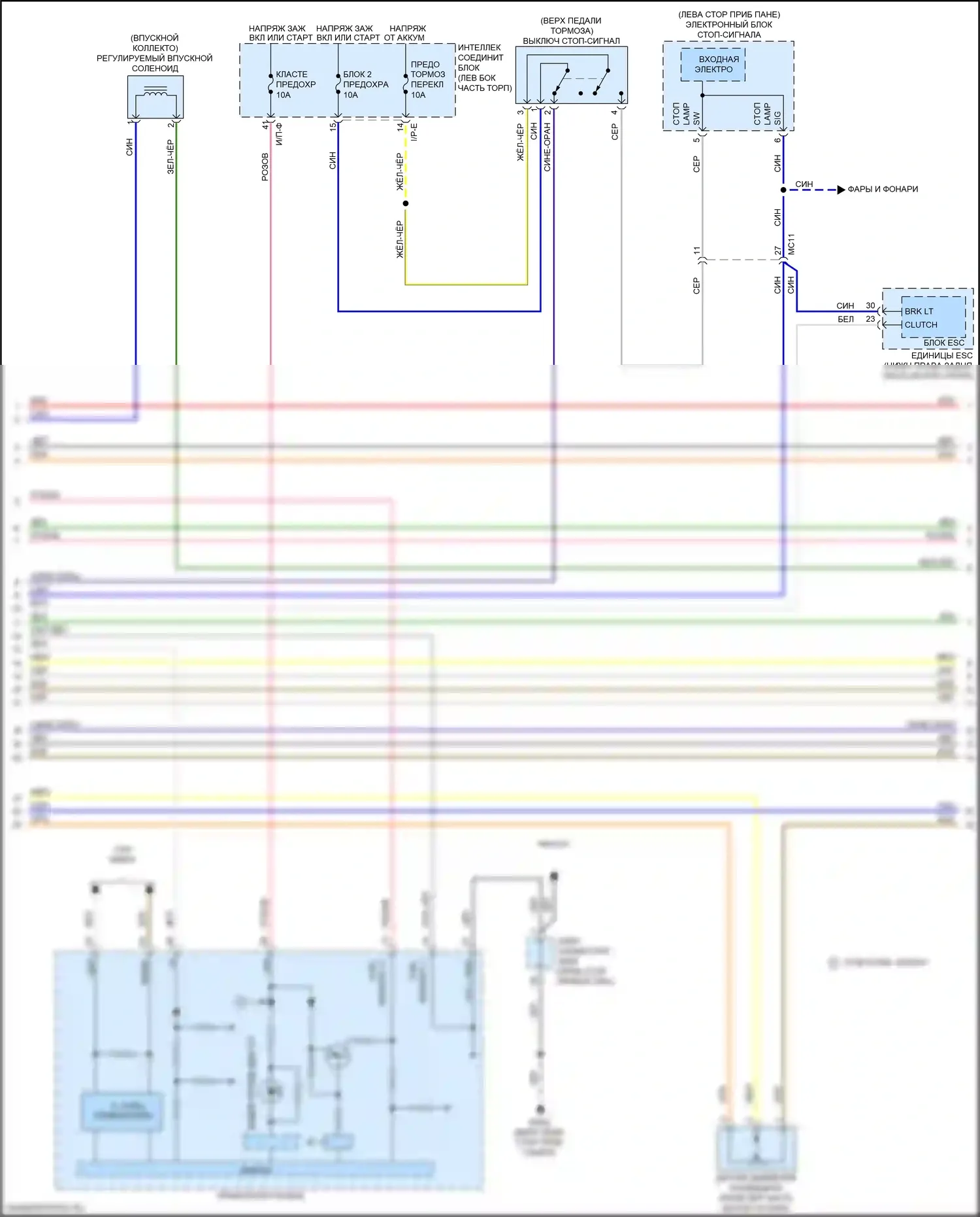 Soul Kia II рестайлинг (2016-2019): Электросхема двигателя 1.6l, ручной коробки передач (5 из 6) 