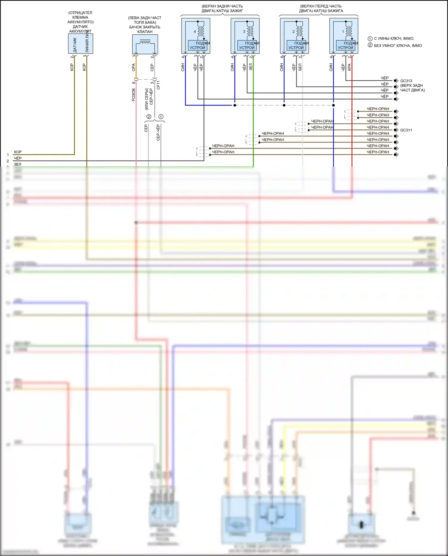 Soul Kia II рестайлинг (2016-2019): Электросхема двигателя 1,6л турбо (2 из 6) 