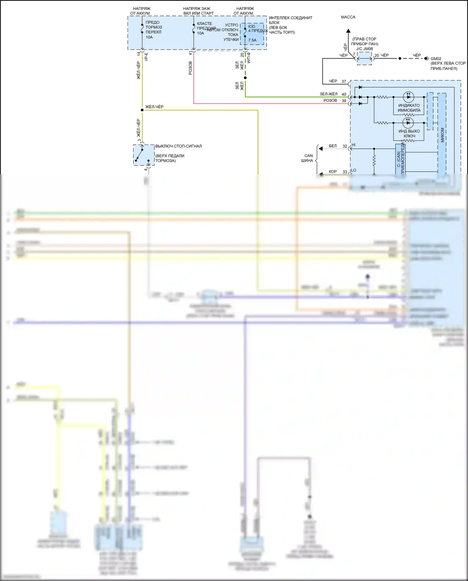 Soul Kia II рестайлинг (2016-2019): Электросхема иммобилайзера, с интеллектуальной системой ключей (3 из 3) 