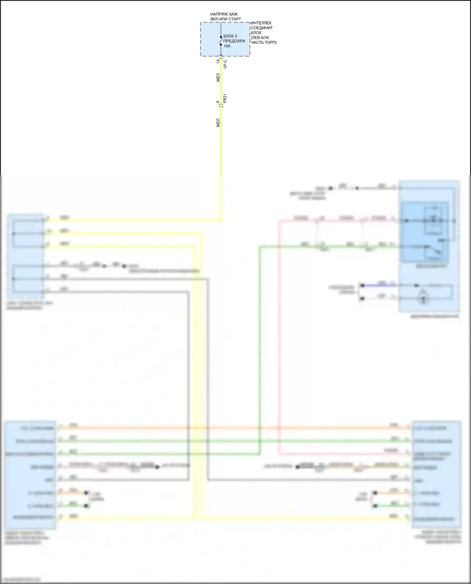 Soul Kia II рестайлинг (2016-2019): Электросхема информационной системы в слепой зоне 