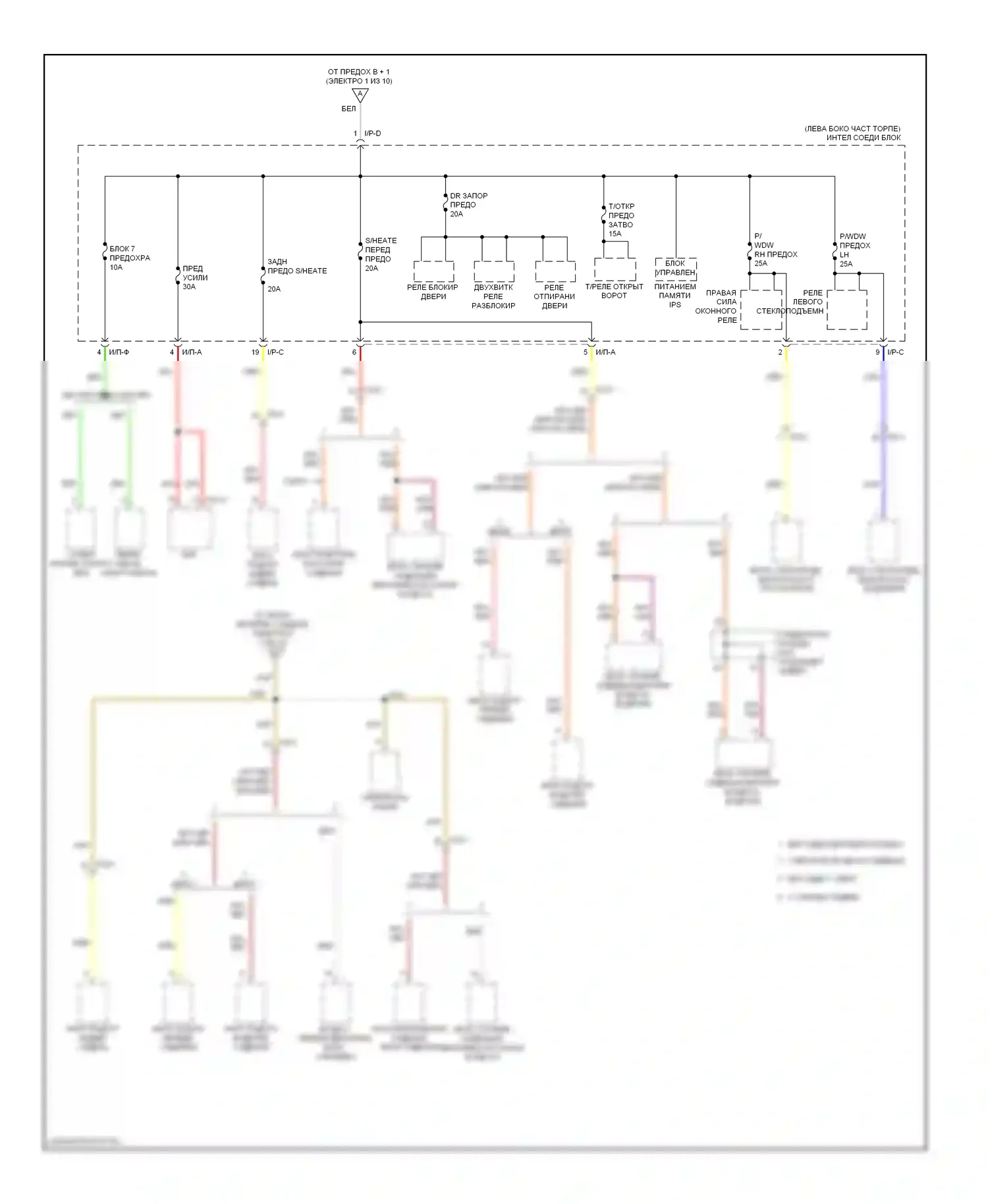 Soul Kia II (2013-2016): Электросхема блока предохранителей реле (2 из 10) 