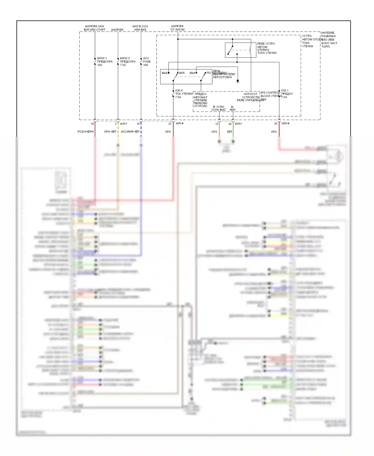 Soul Kia II (2013-2016): Электросхема блока управления кузовом 