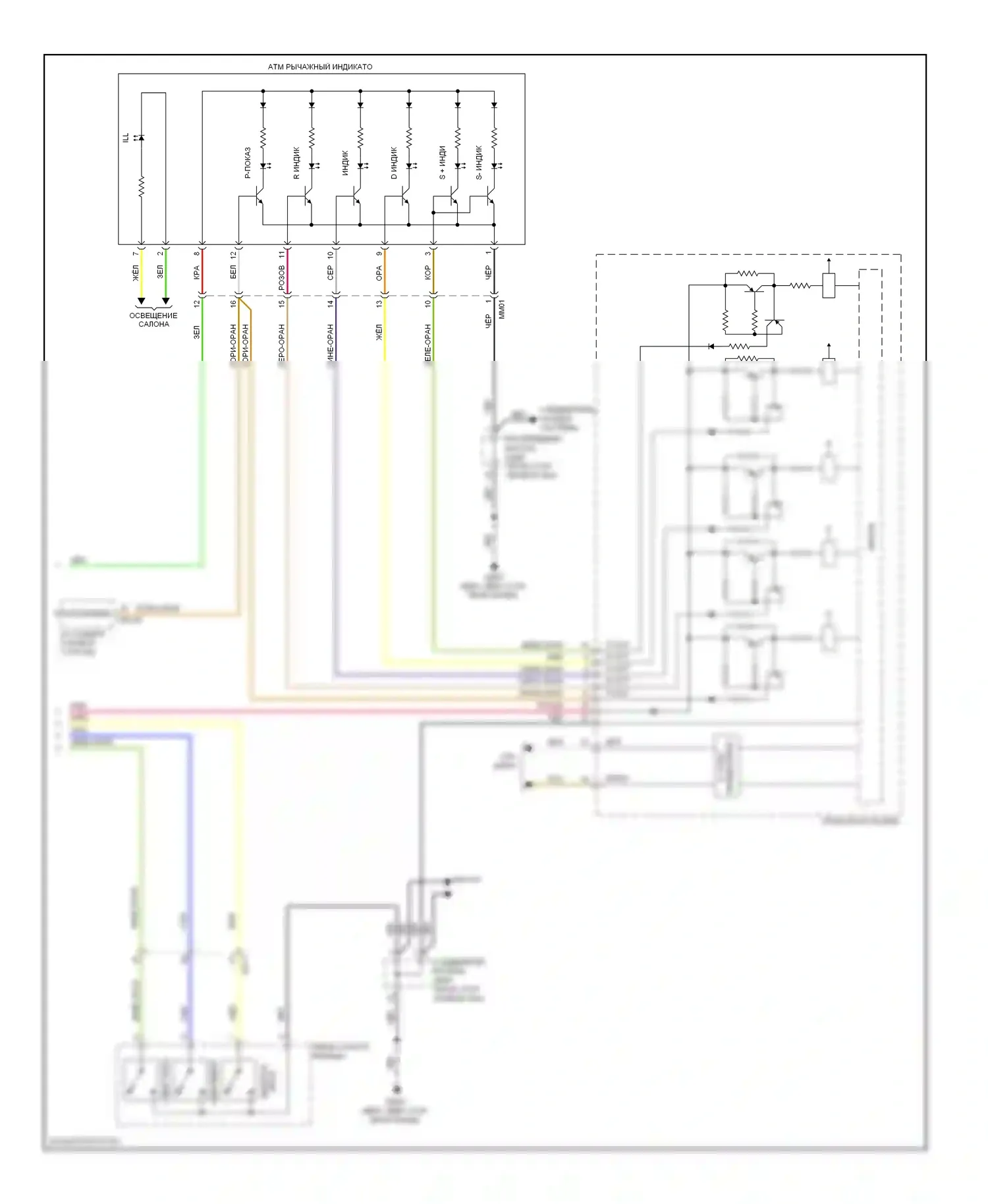 Soul Kia II (2013-2016): Электросхема коробки передач (2 из 2) 