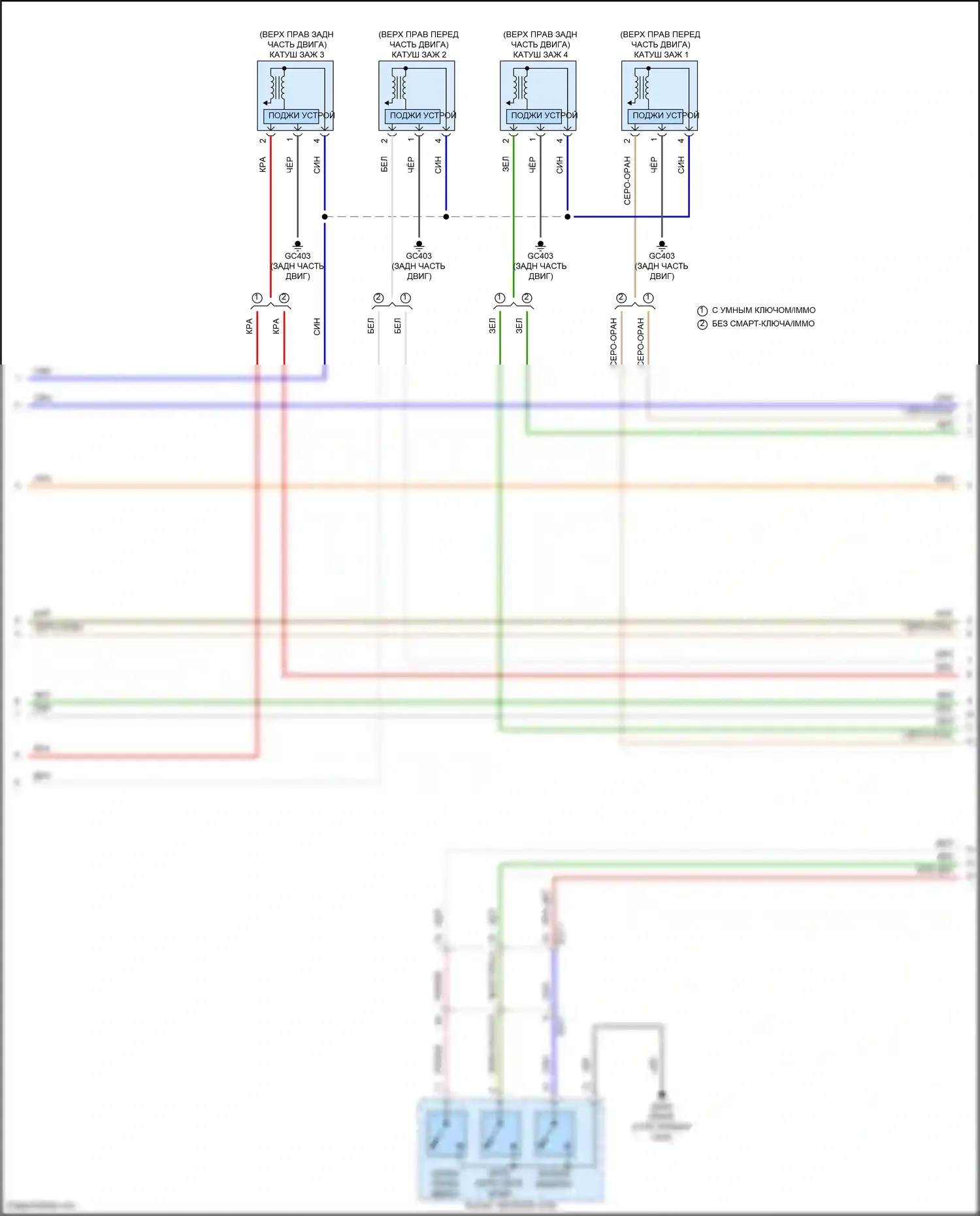 Soul Kia III рестайлинг (2022-2024): Электросхема двигателя 2.0л, электросхема органов управления двигателем (3 из 7) 