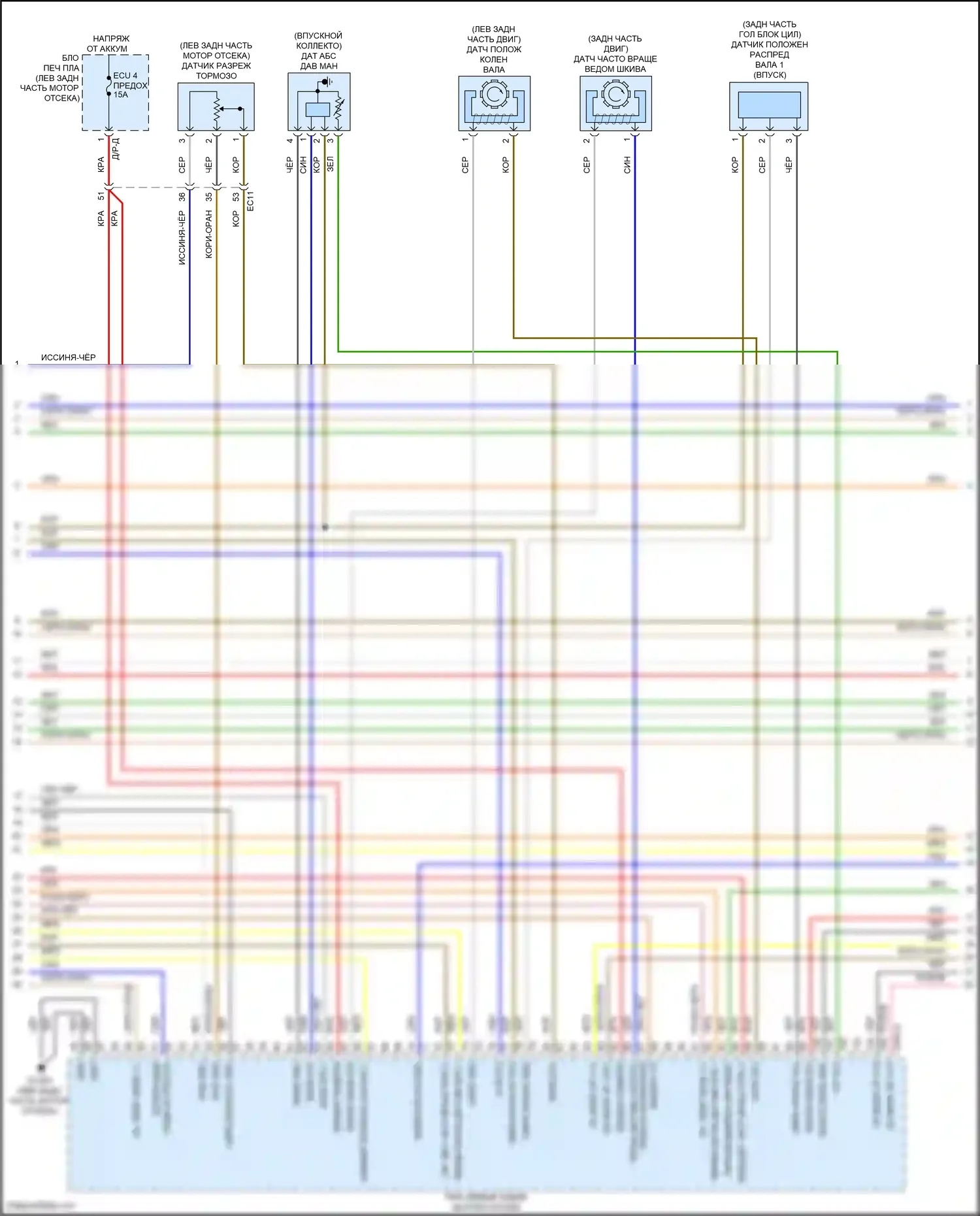 Soul Kia III рестайлинг (2022-2024): Электросхема двигателя 2.0л, электросхема органов управления двигателем (5 из 7) 