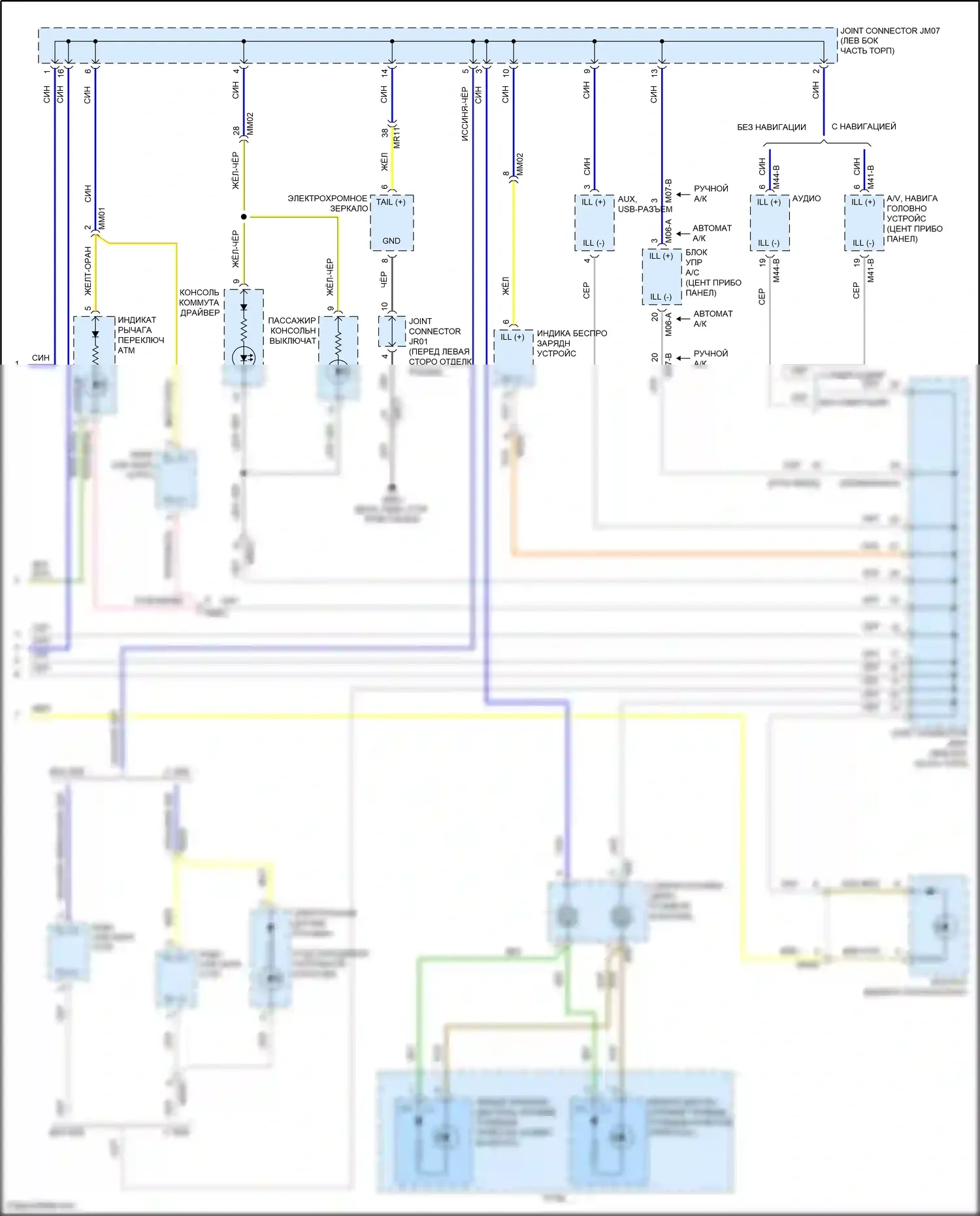 Soul Kia III рестайлинг (2022-2024): Электросхема подсветки приборной панели (2 из 2) 