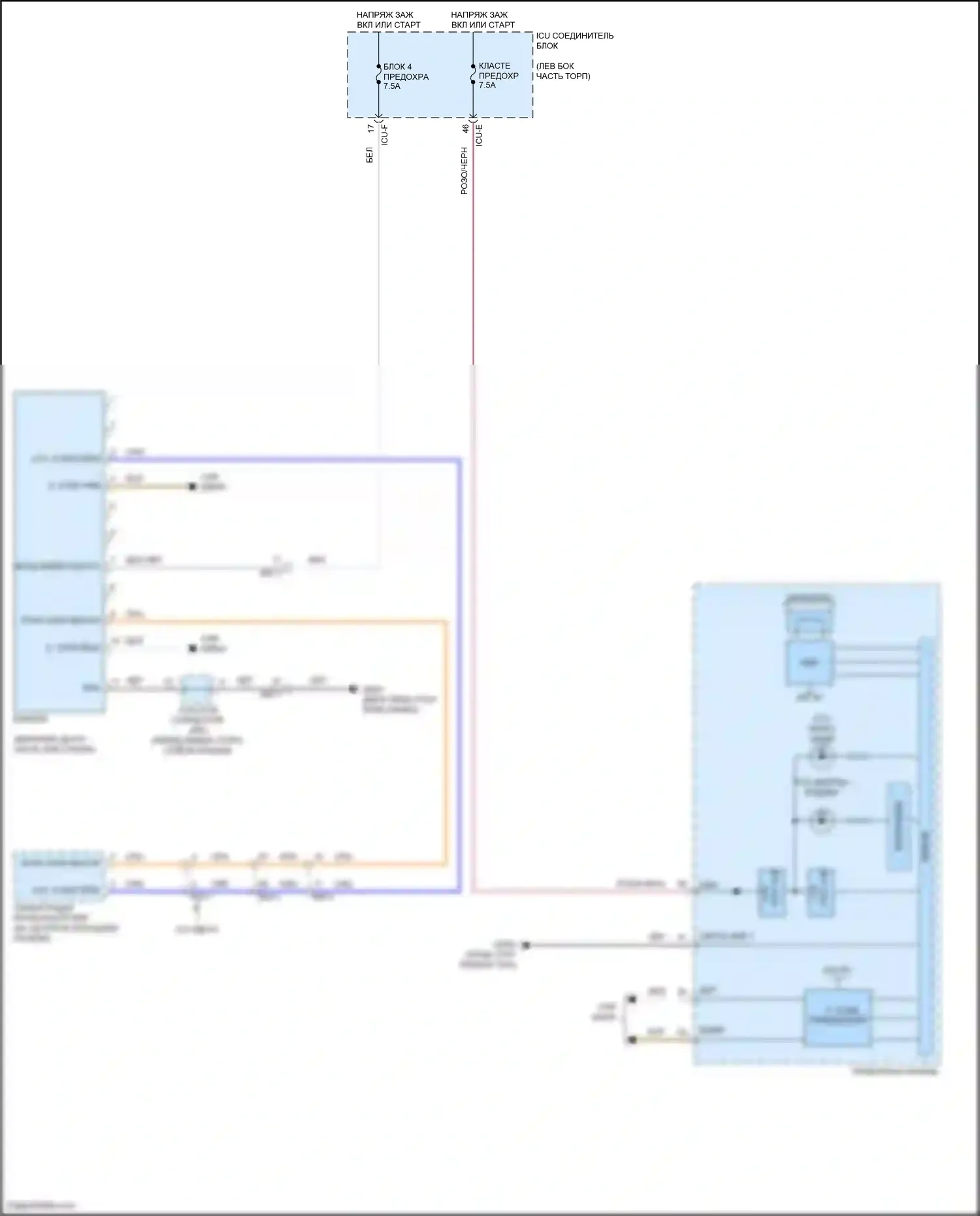 Soul Kia III рестайлинг (2022-2024): Электросхема помощи в удержании полосы движения 