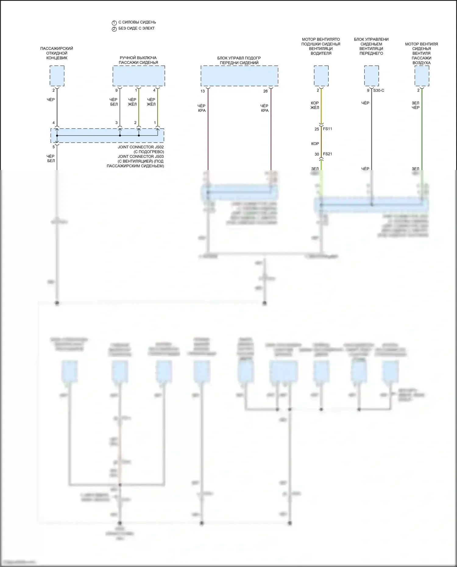 Soul Kia III рестайлинг (2022-2024): Электросхема точек подключения масс (5 из 5) 