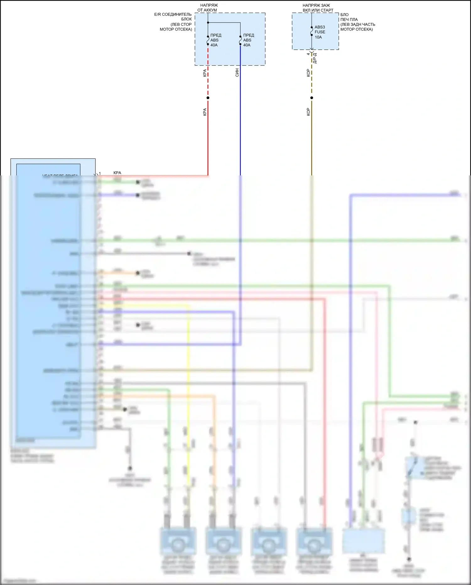 Soul Kia III (2019-2024): Антиблокировочная система abs электросхема (1 из 2) 