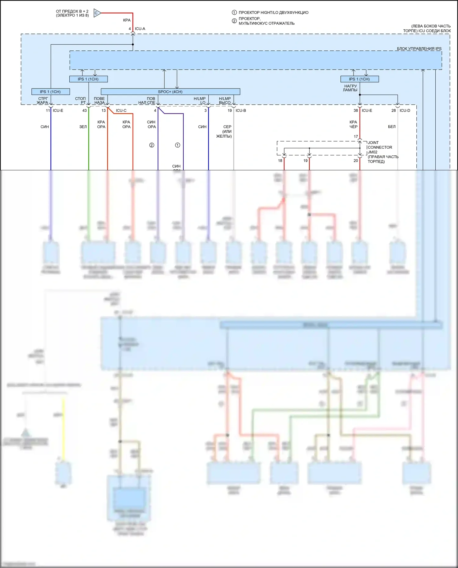 Soul Kia III (2019-2024): Электросхема блока предохранителей реле (6 из 8) 