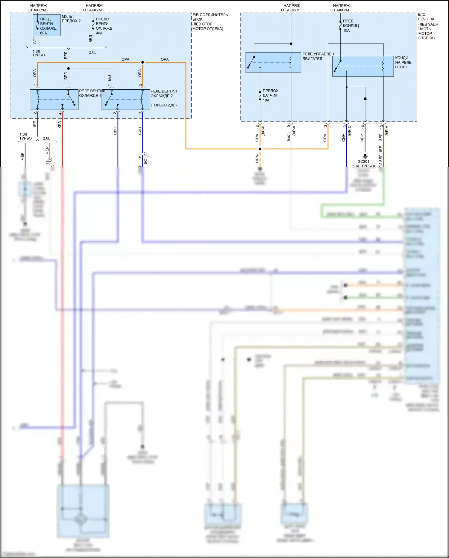 Soul Kia III (2019-2024): Электросхема климат контроля (3 из 3) 