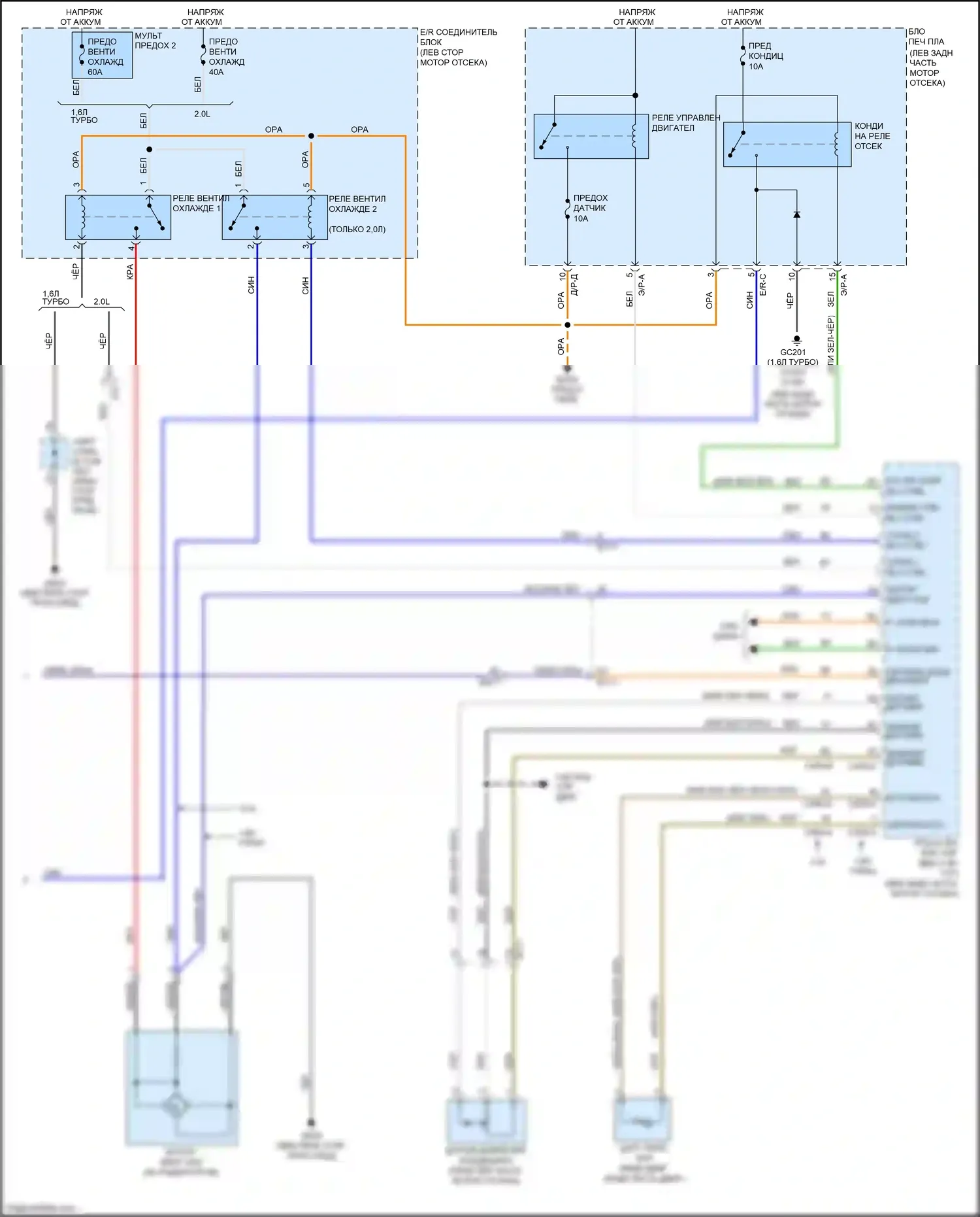 Soul Kia III (2019-2024): Электросхема ручного кондиционера (3 из 3) 
